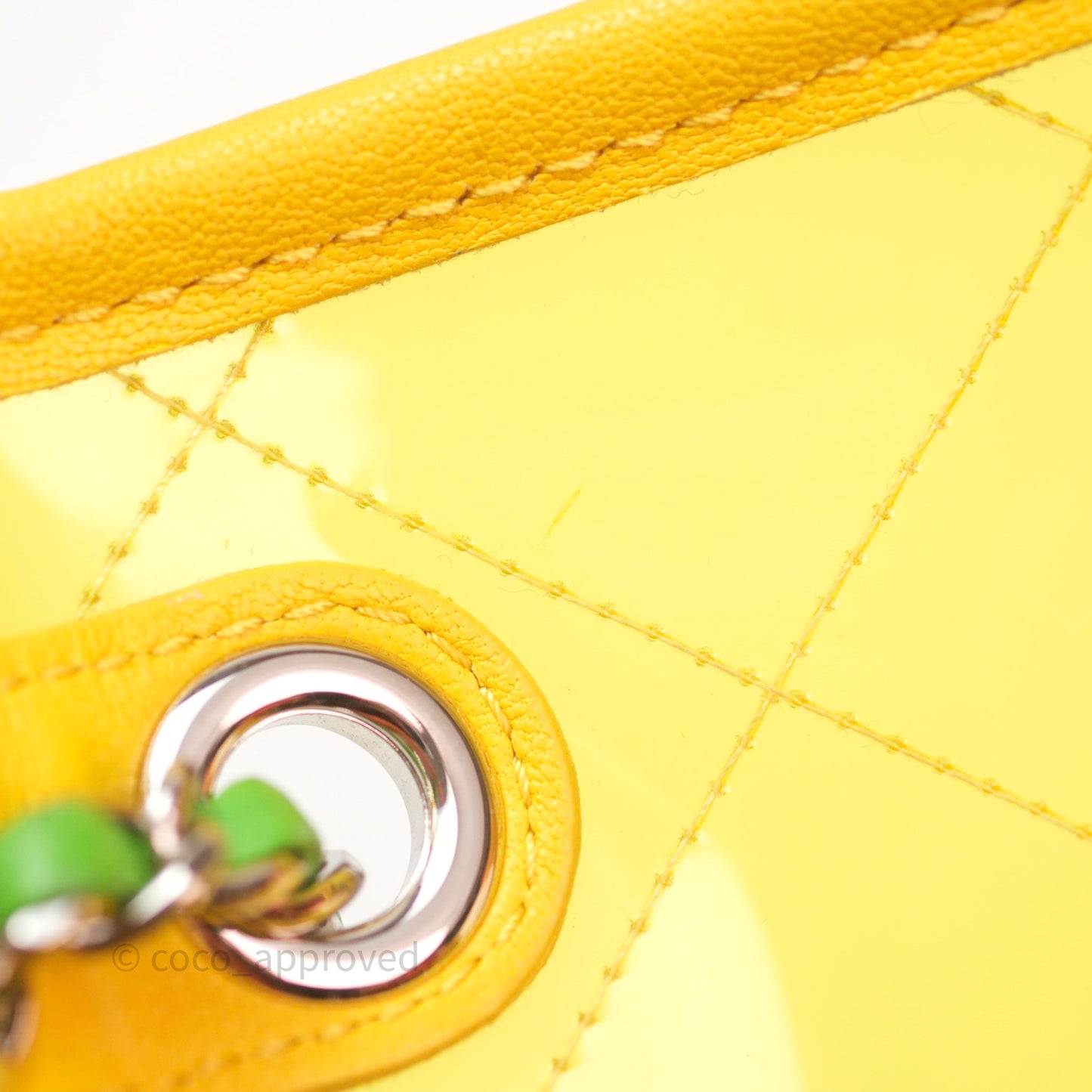 Chanel Mini Coco Splash Flap Bag PVC Lambskin Pink/Yellow/Green Silver Hardware