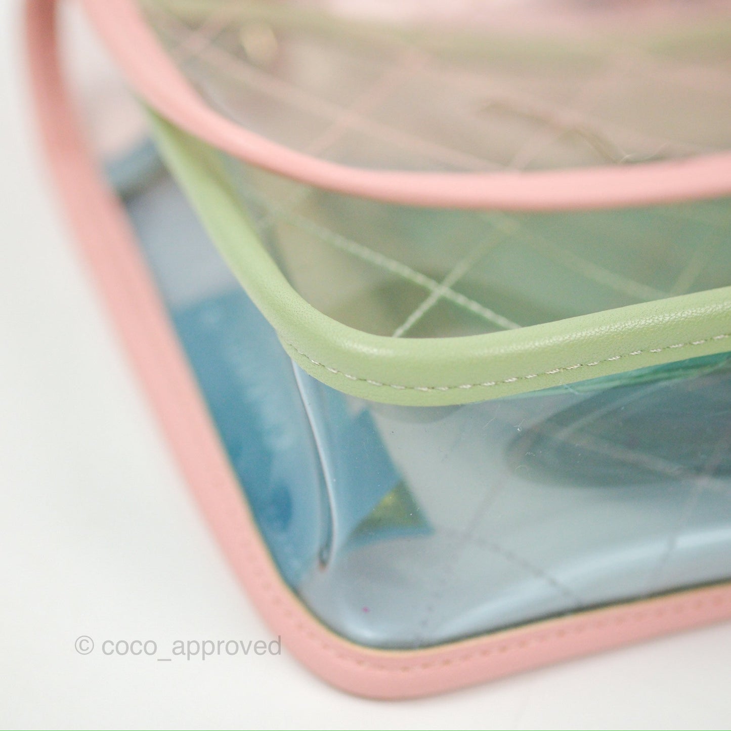 Chanel Coco Splash PVC Medium Flap Bag Blue/Green/Pink Silver Hardware