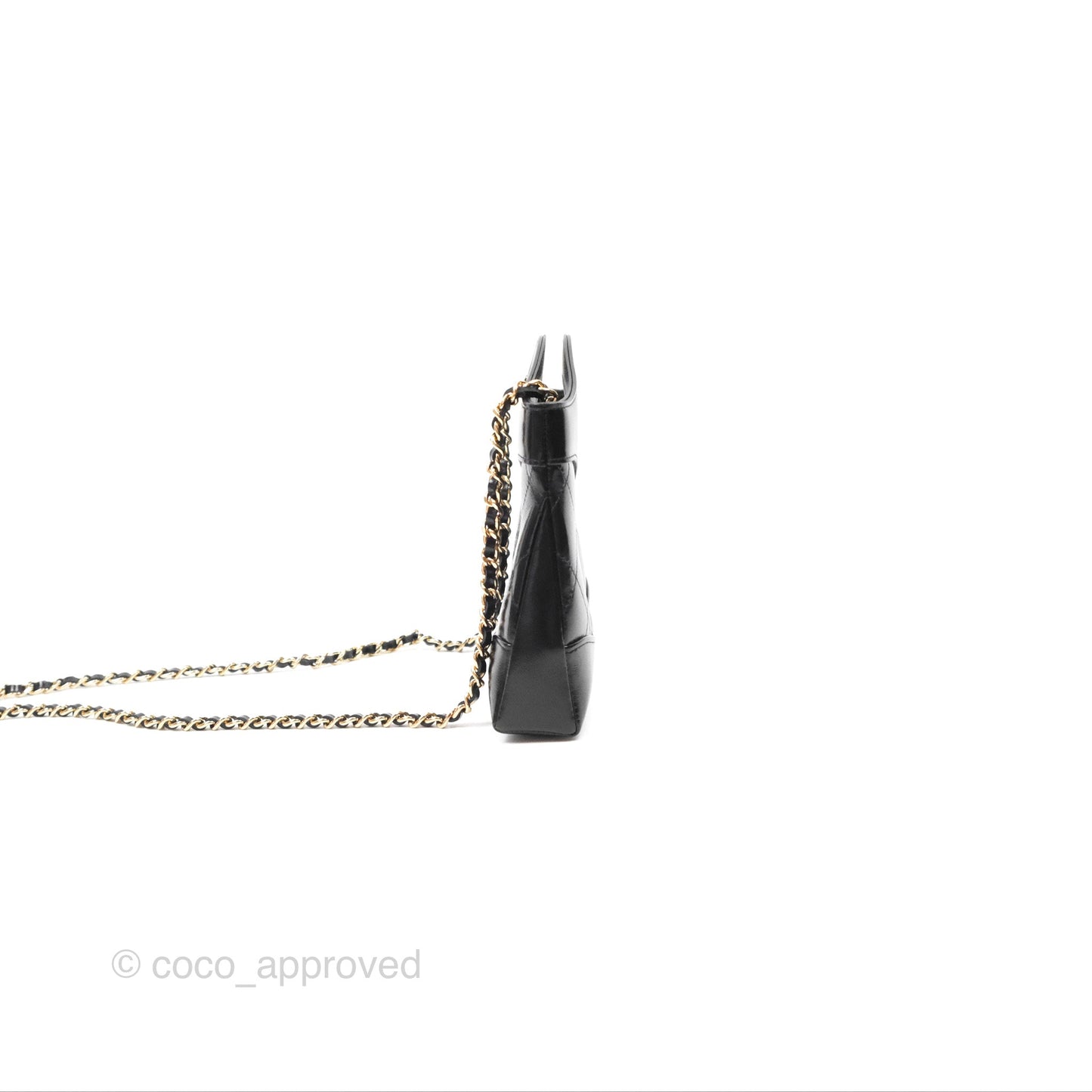 Chanel Nano 31 Black Shiny Calfskin Gold Hardware