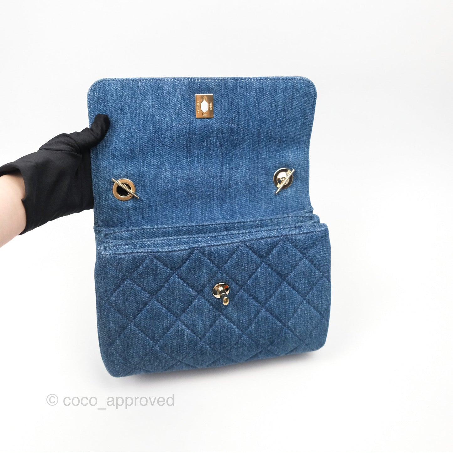 Chanel Small Trendy CC Denim Gold Hardware