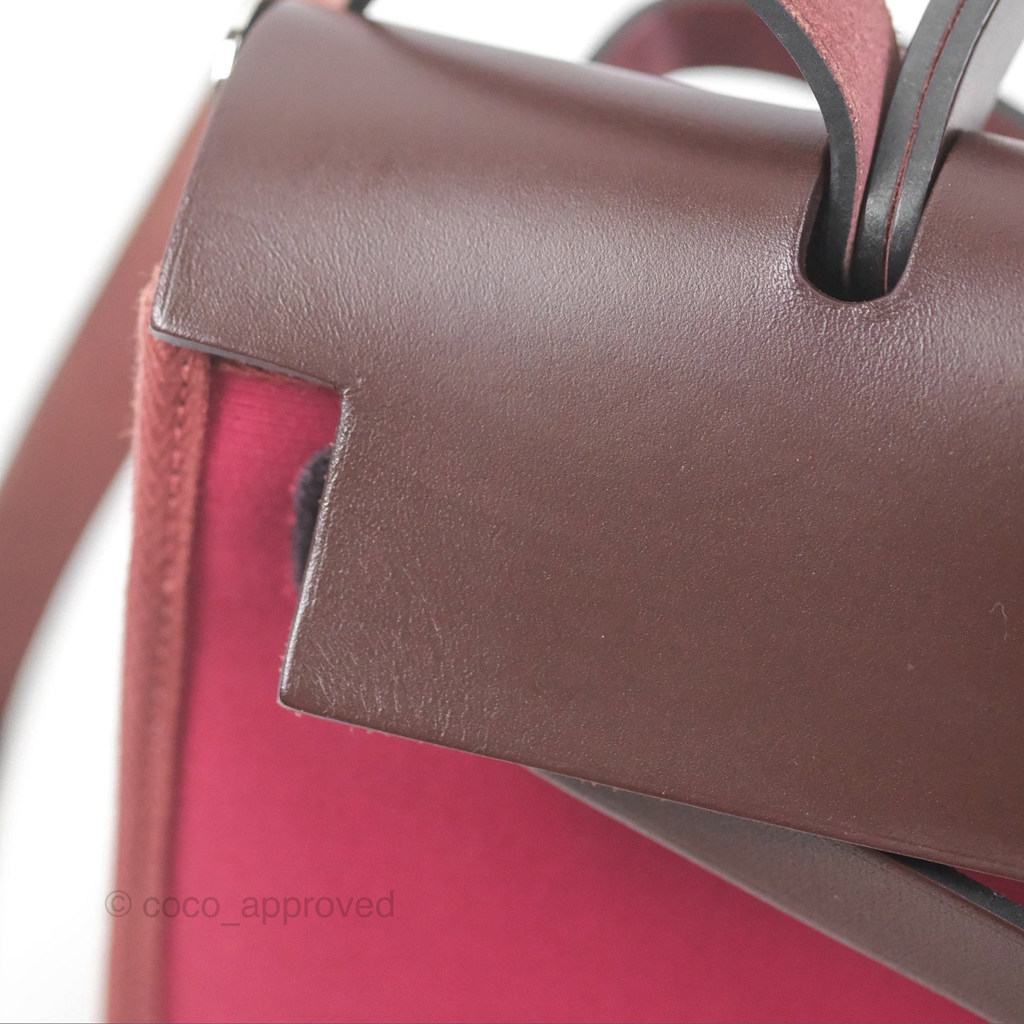 Hermès Herbag Zip 31 Retourne Rose Bubblegum L4/ Rubis B5 Canvas Palladium Hardware