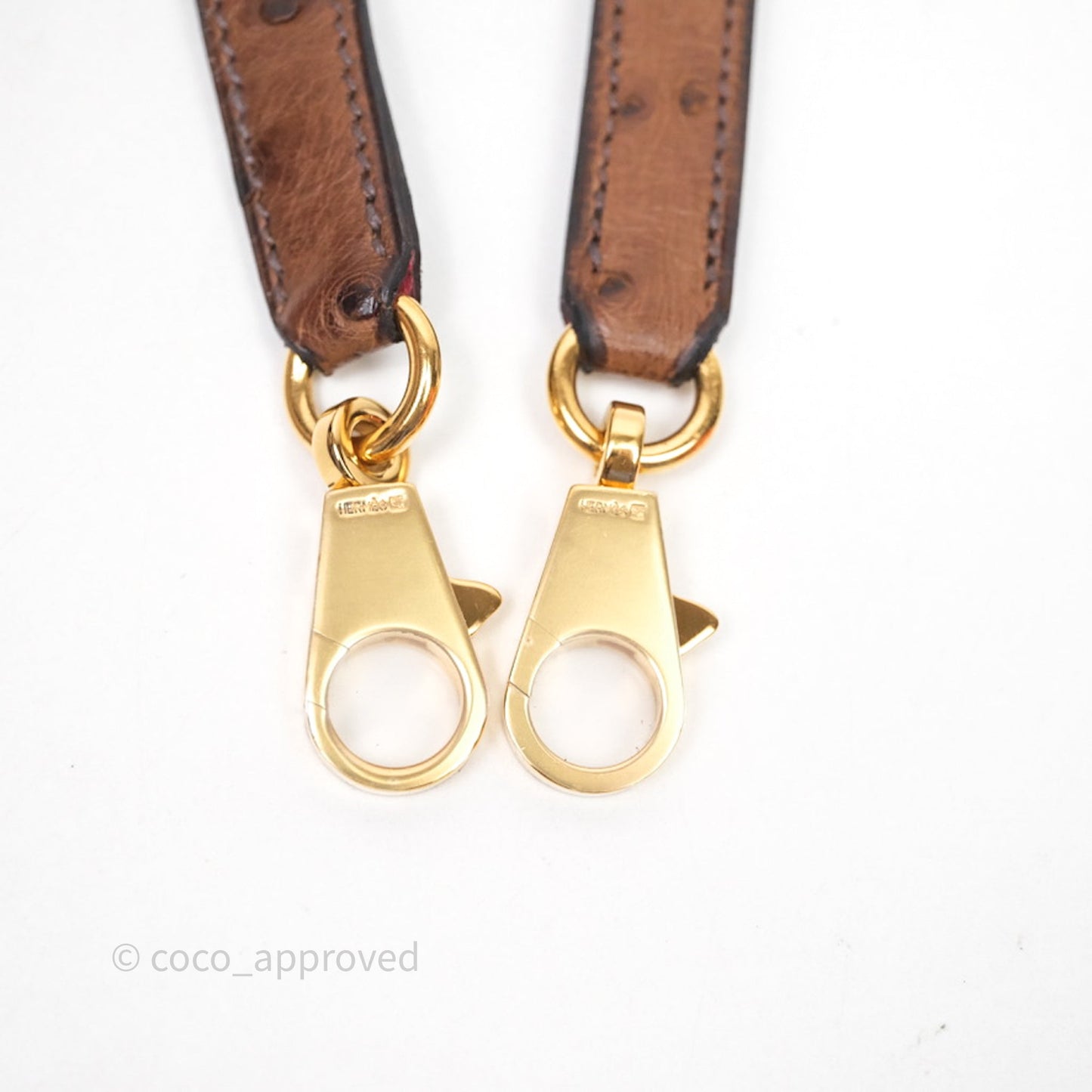 Hermès Kelly 28 Chocolate Ostrish Sellier Gold Hardware
