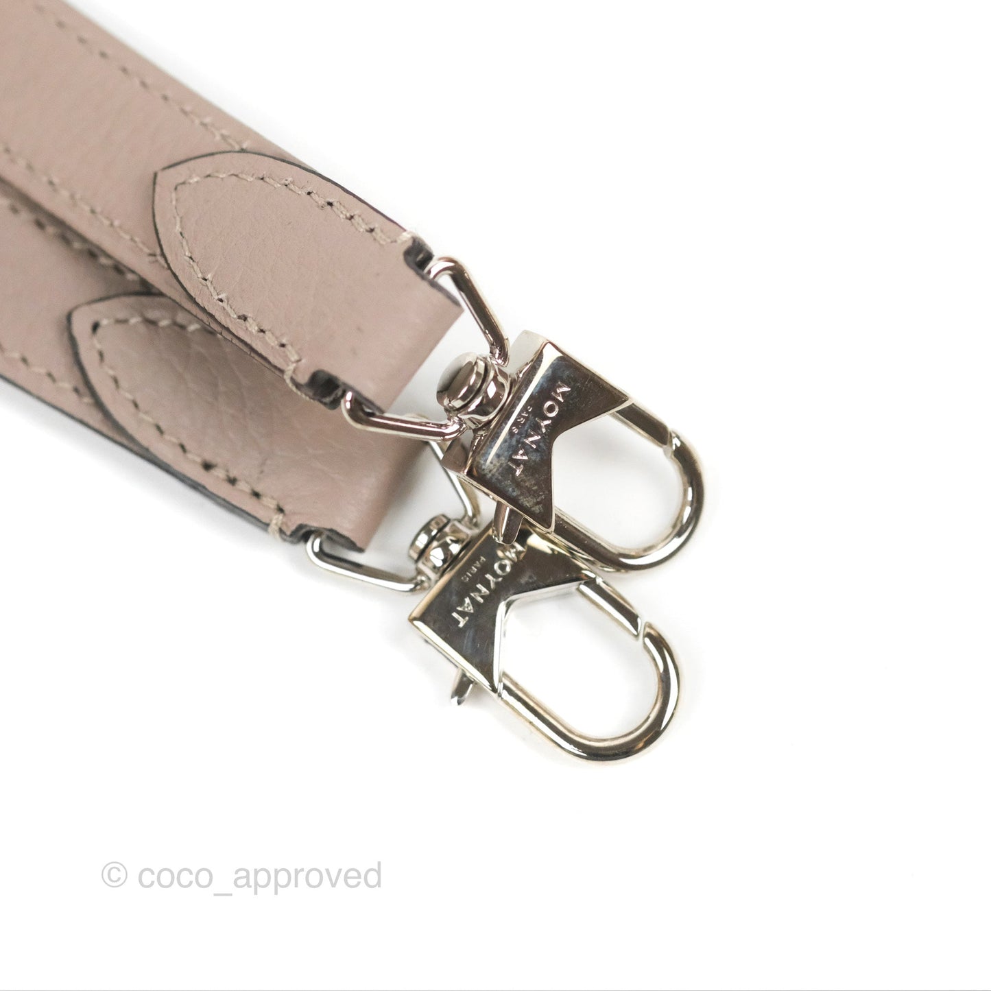 Moynat Réjane PM bag Tourterelle Grained Blush Leather Silver Hardware