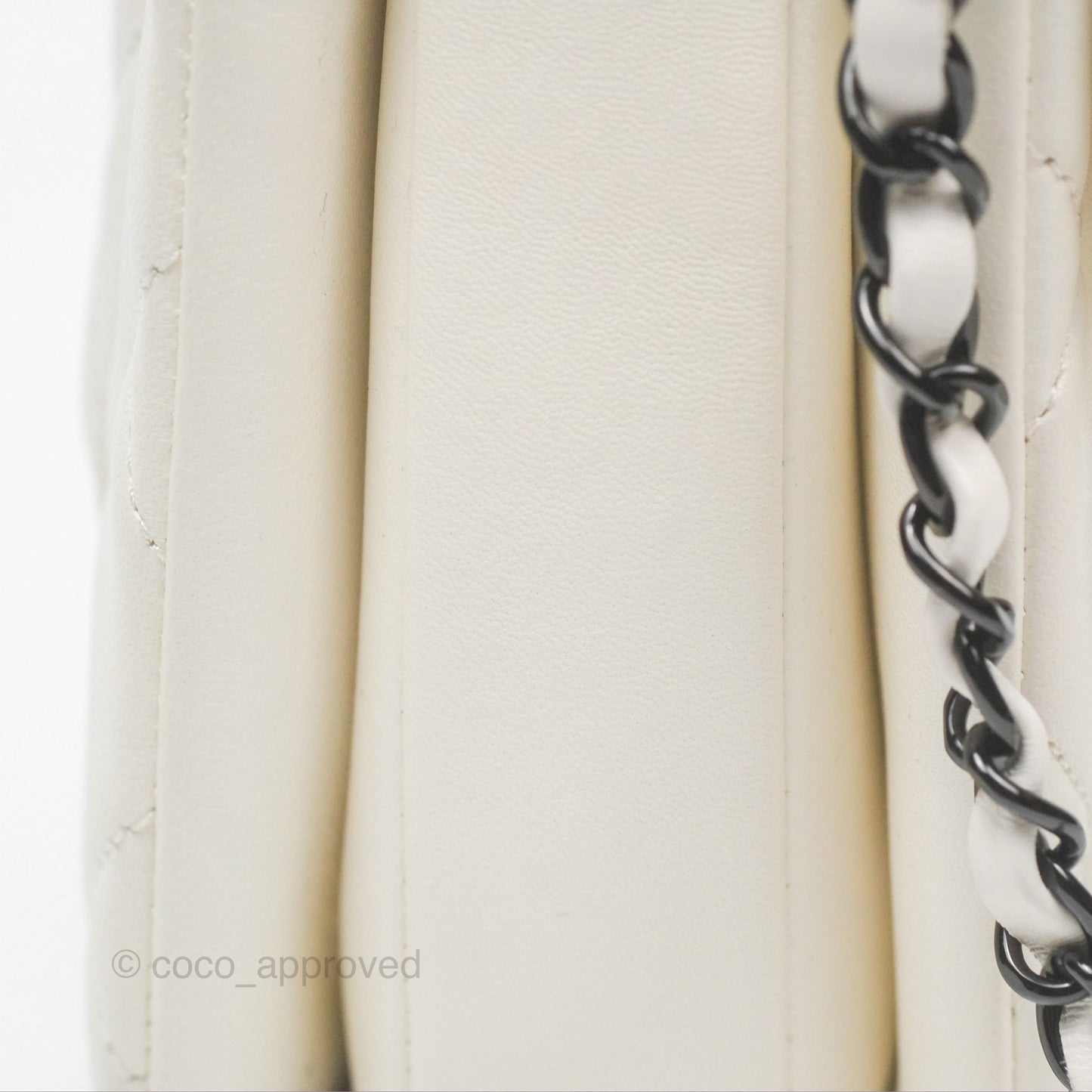 Chanel Trendy CC Small White Lambskin Black Hardware