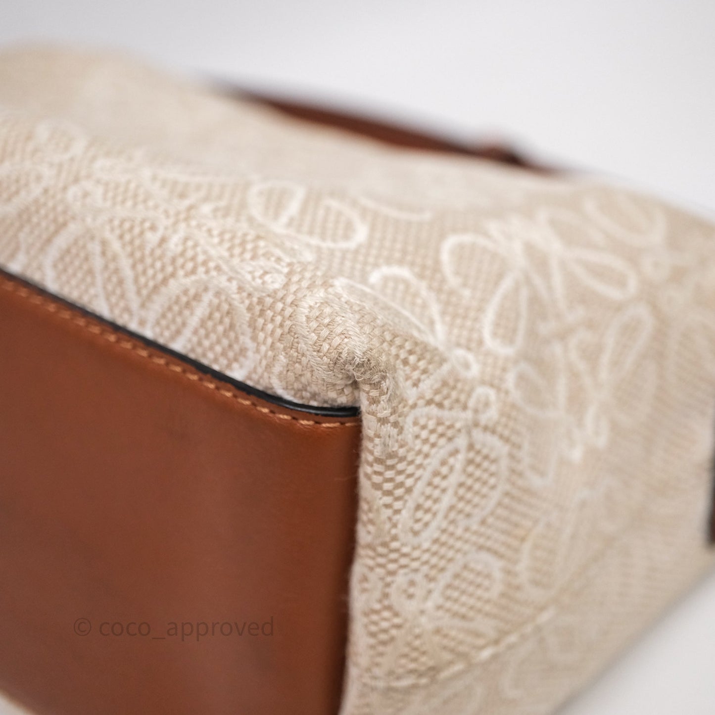 Loewe Top Handle Cubi Bag Anagram Jacquard