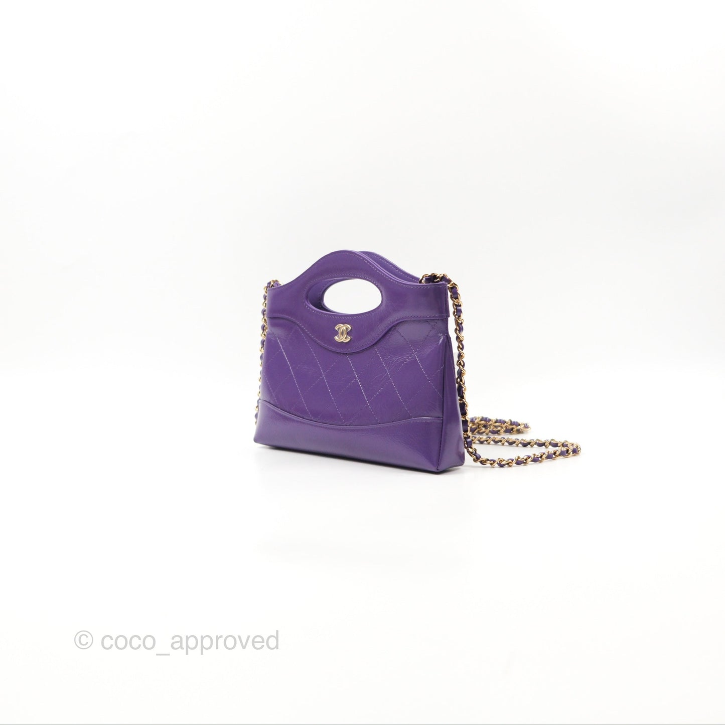 Chanel Nano 31 Purple Gold Hardware 24C