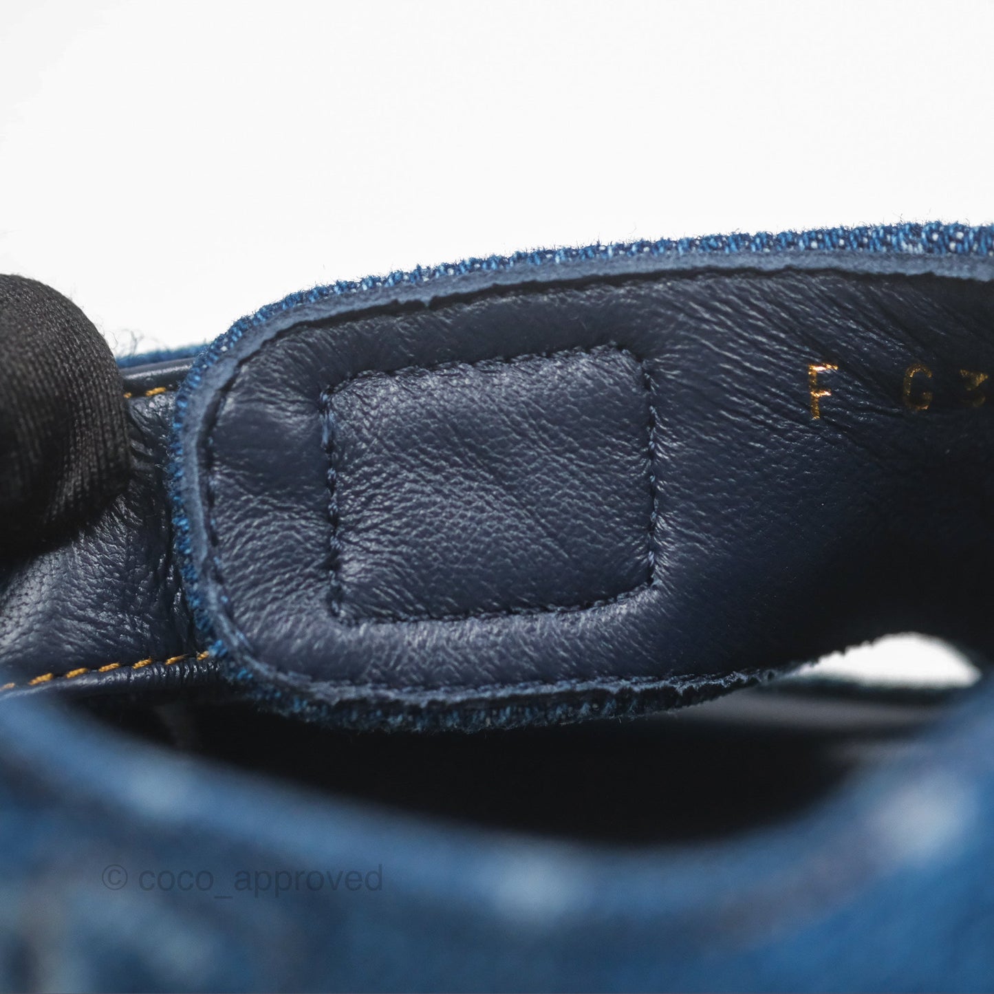 Chanel CC Dots Dad Sandals Denim Blue 23P Size 36.5