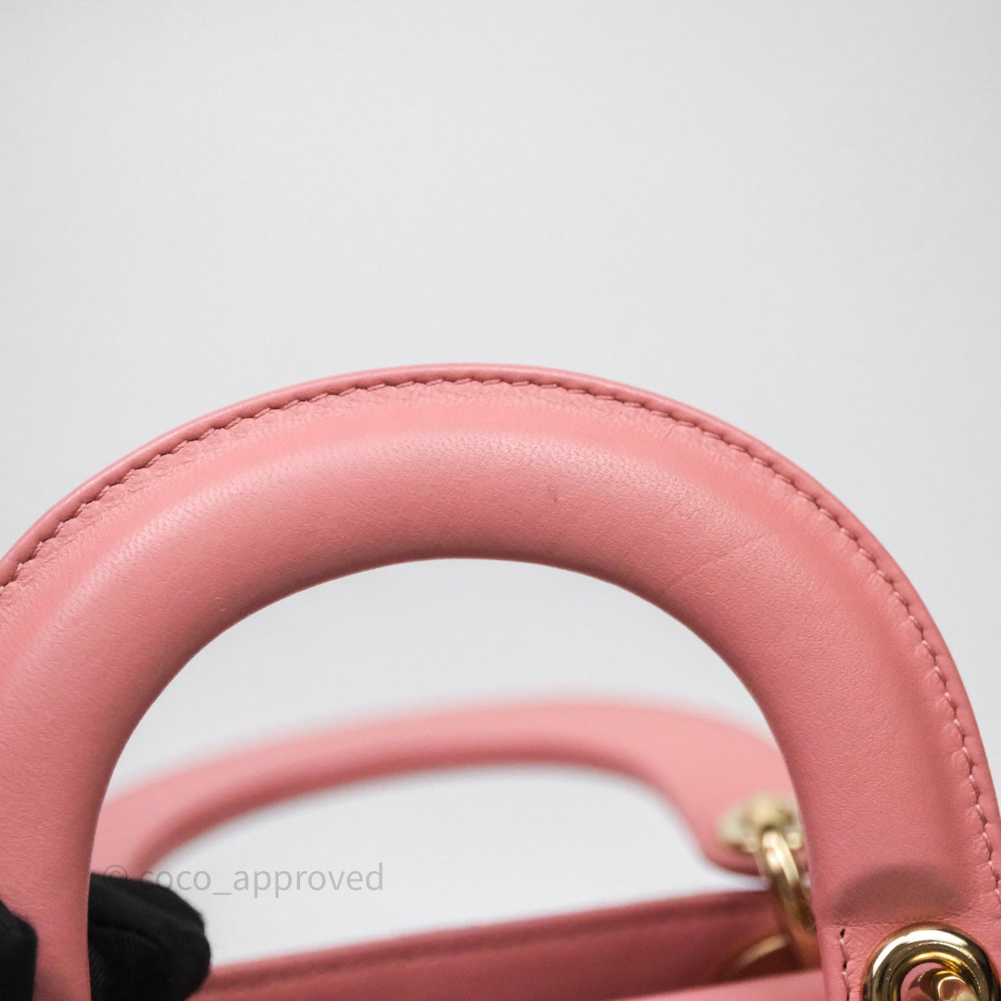 Christian Dior Mini Lady Dior My ABCDior Bag Pink Cannage Lambskin Gold Haardware