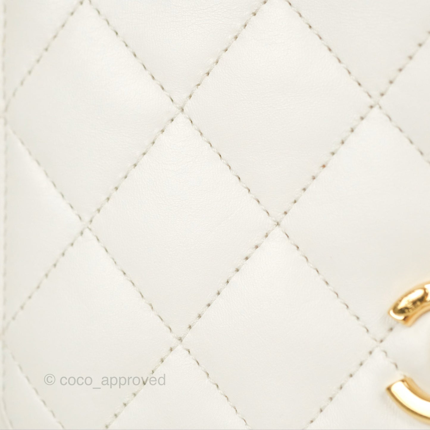 Chanel Mini Flap Bag with Enamel Charm Chain White Lambskin Gold Hardware