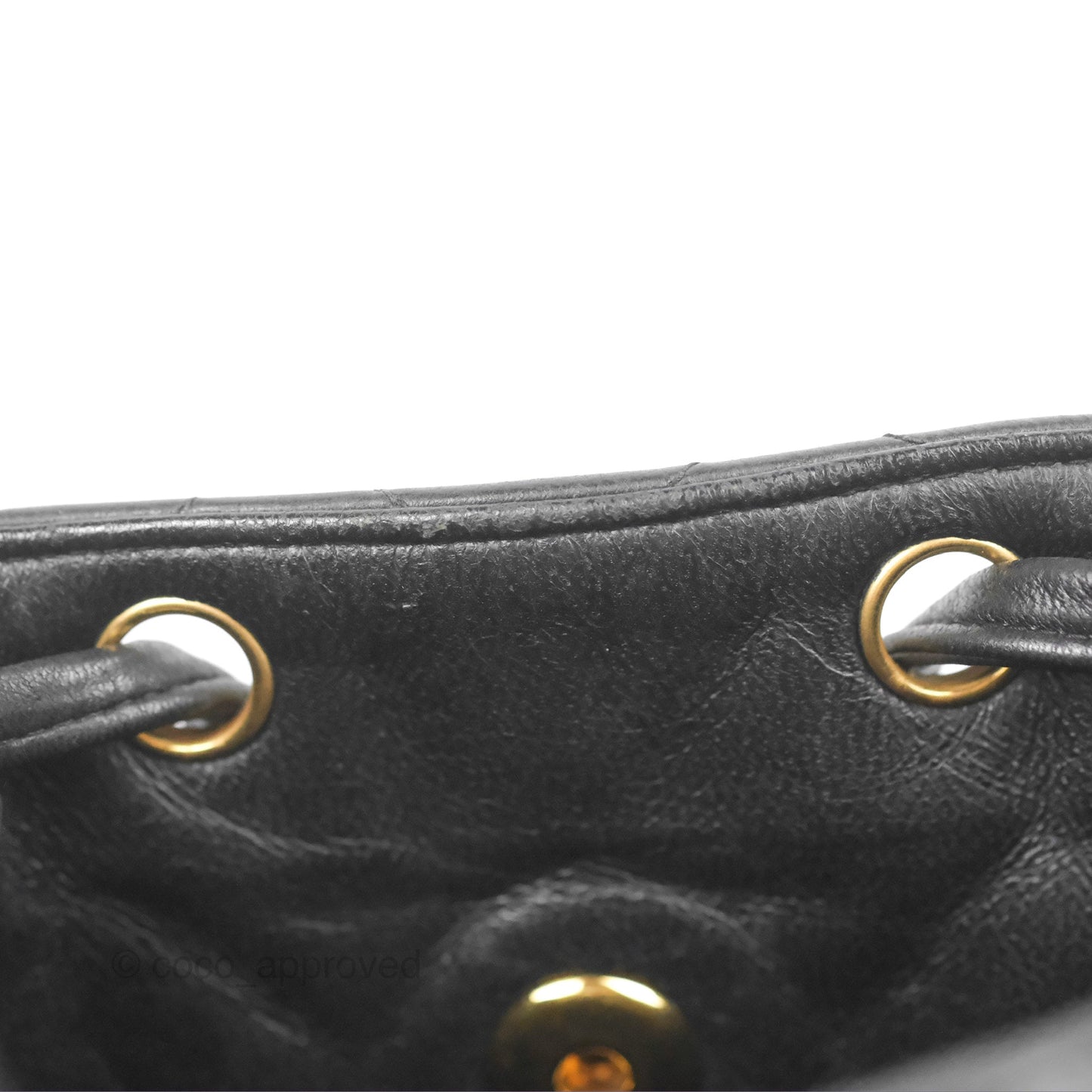 Chanel Vintage CC Duma Backpack Black Lambskin 24K Gold Hardware