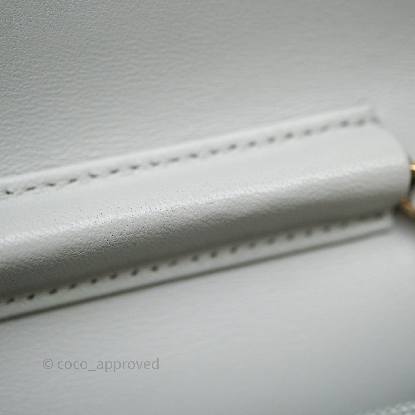 Chanel Classic Quilted Wallet on Chain WOC Grey Lambskin Gold Hardware