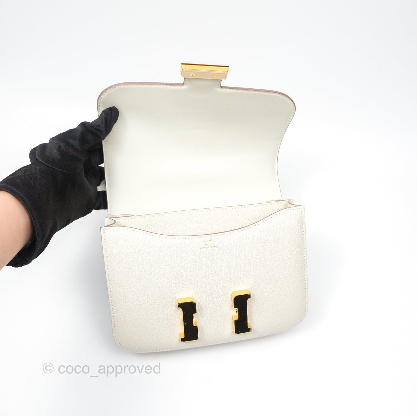 Hermès Constance Mini 18cm Mushroom Chevre Mysore Gold Hardware