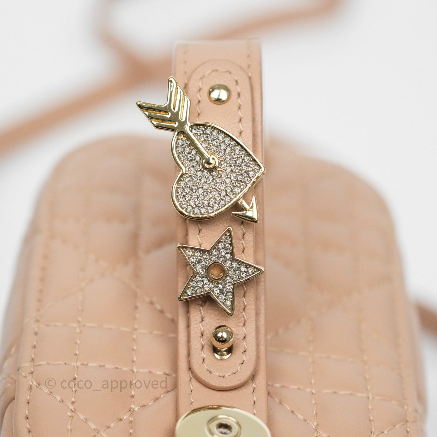 Dior Micro Lady Dior Vanity Case Rose Des Vents Pink Cannage Lambskin