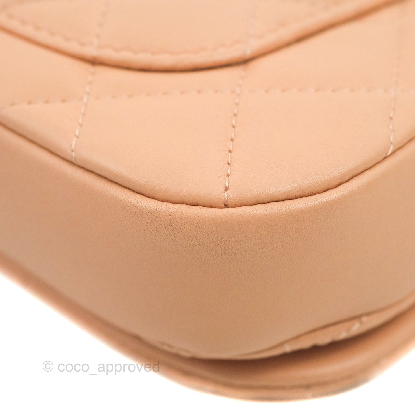 Chanel Clutch with Chain Beige Pink Calfskin Aged Gold Hardware