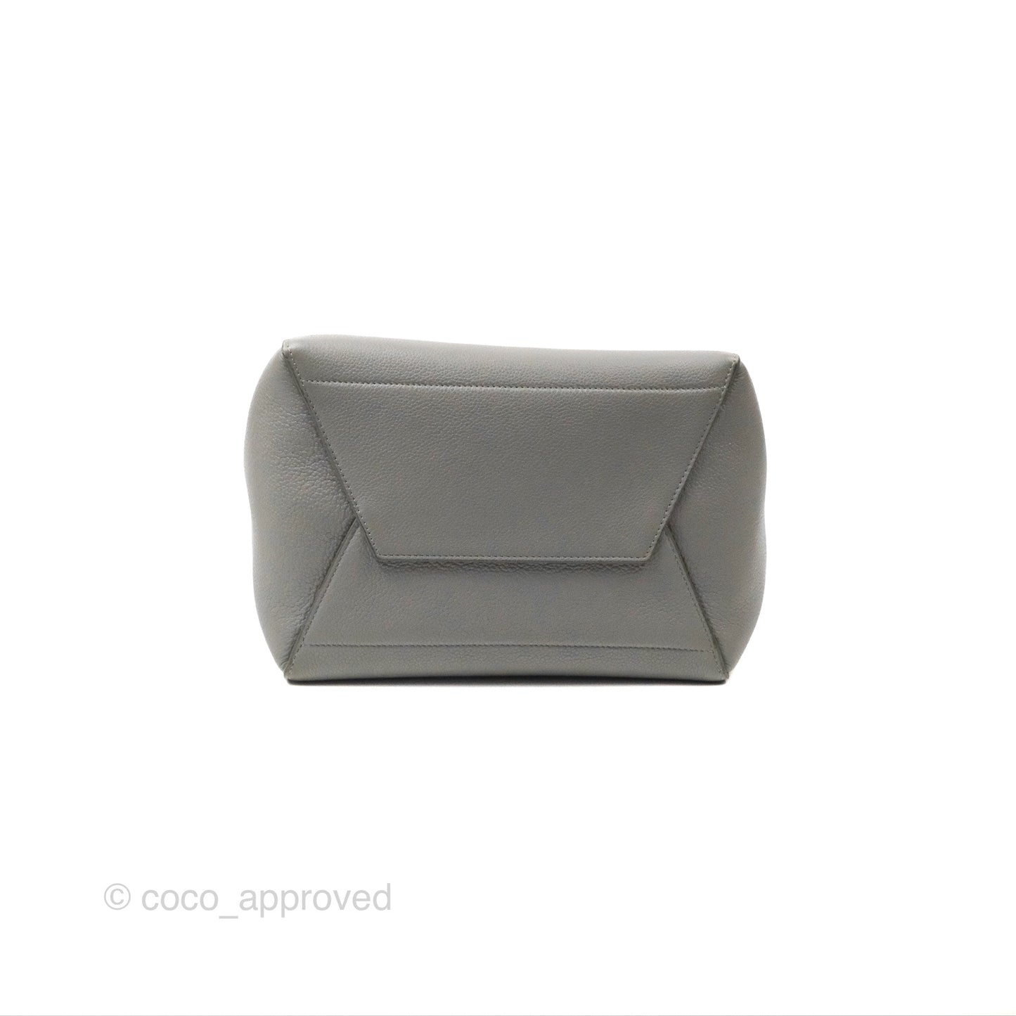 Celine Sangle Bucket Bag Grained Calfskin Grey