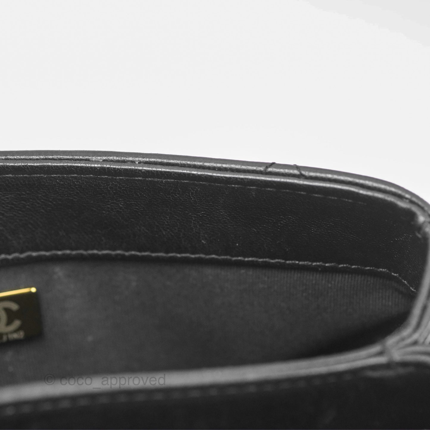 Chanel Chain Handle Flap Bag Black Goatskin Gold Hardware