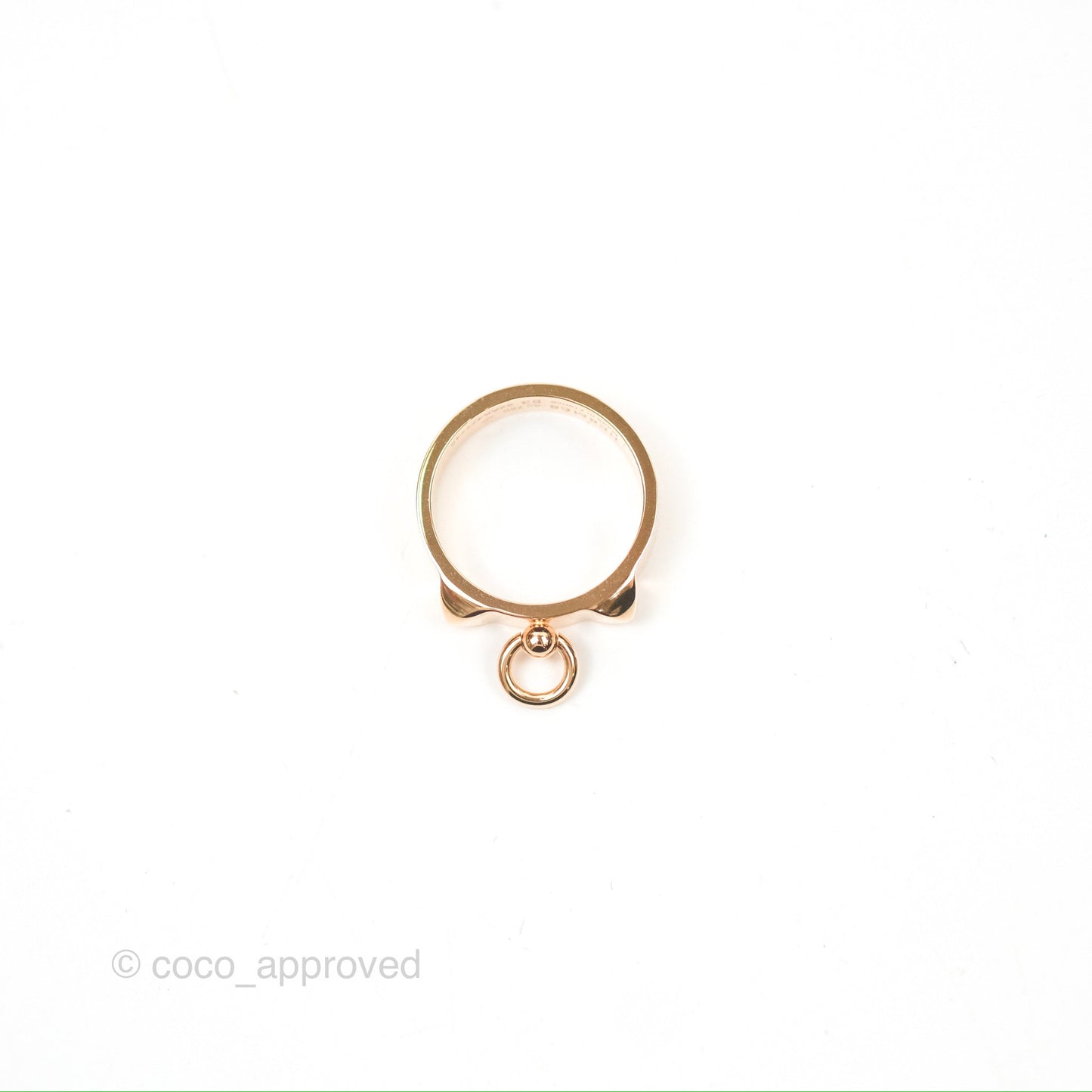 Hermes Collier de Chien Ring Small Model Rose Gold Size 53