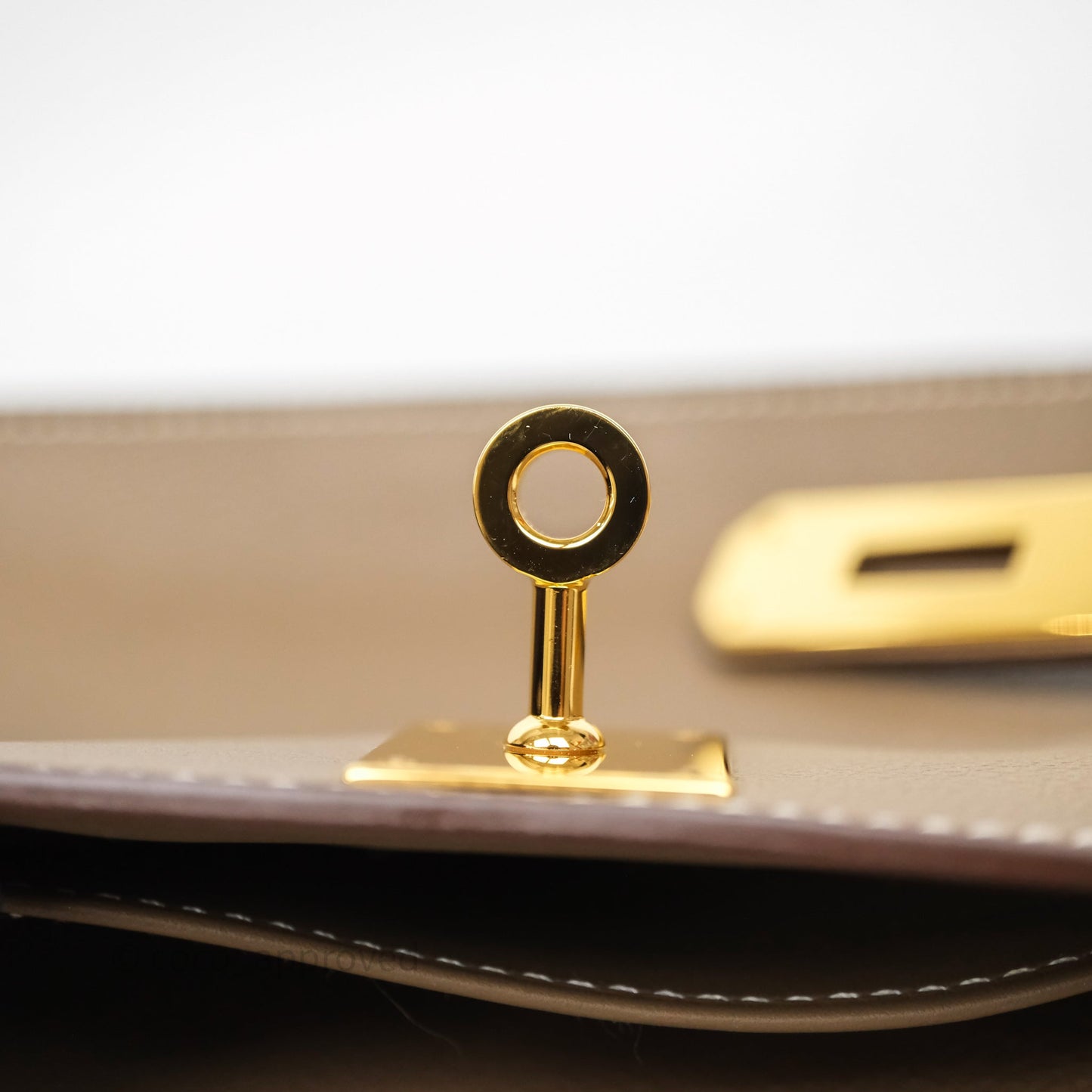 Hermès Mini Jypsiere Etoupe 18 Evercolor Gold Hardware