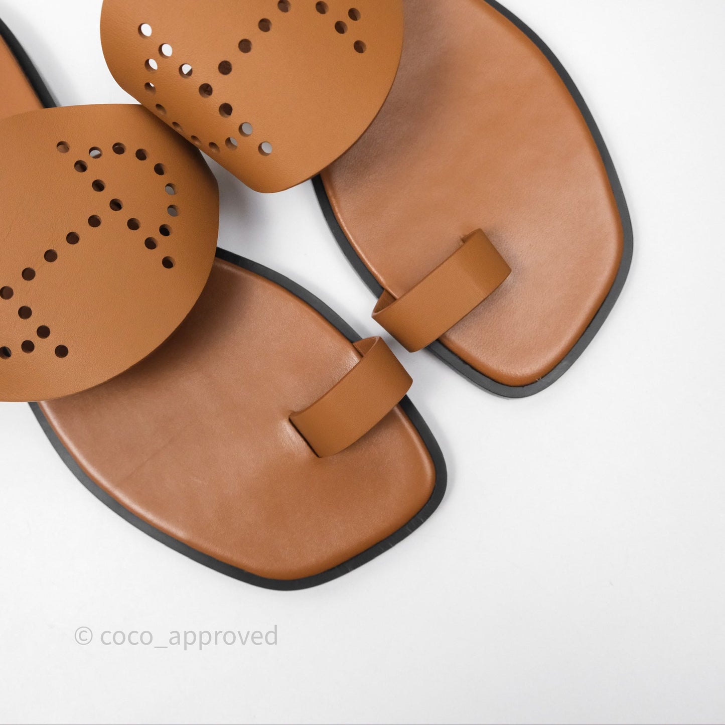 Hermès Hera Sandals Natural Calfskin Size 38