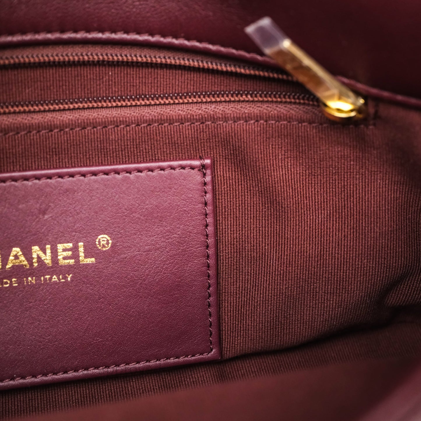 Chanel Quilted Shoulder Flap Bag Red Burgundy Lambskin Gold Hardware