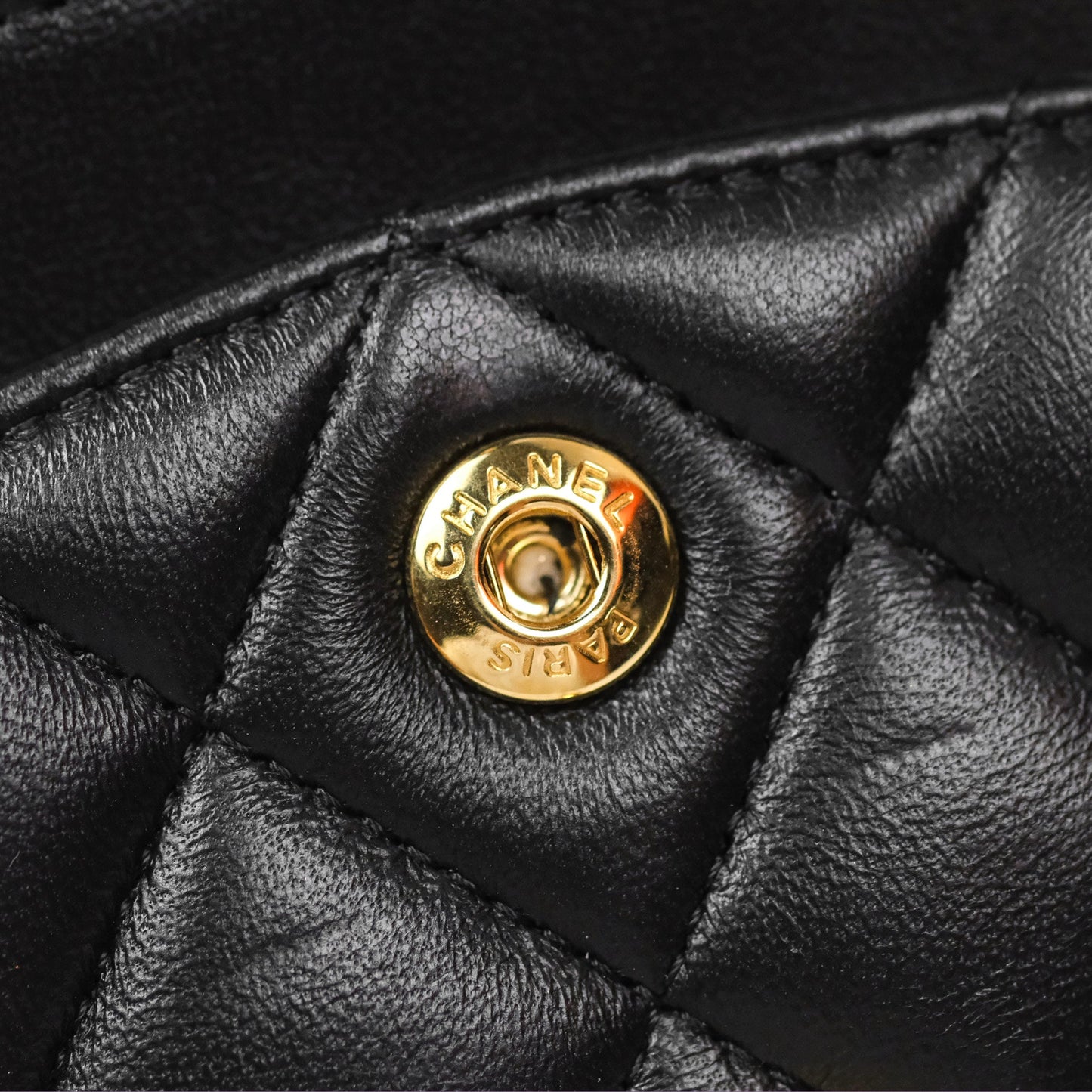 Chanel Small Classic Quilted Flap Black Lambskin Gold Hardware