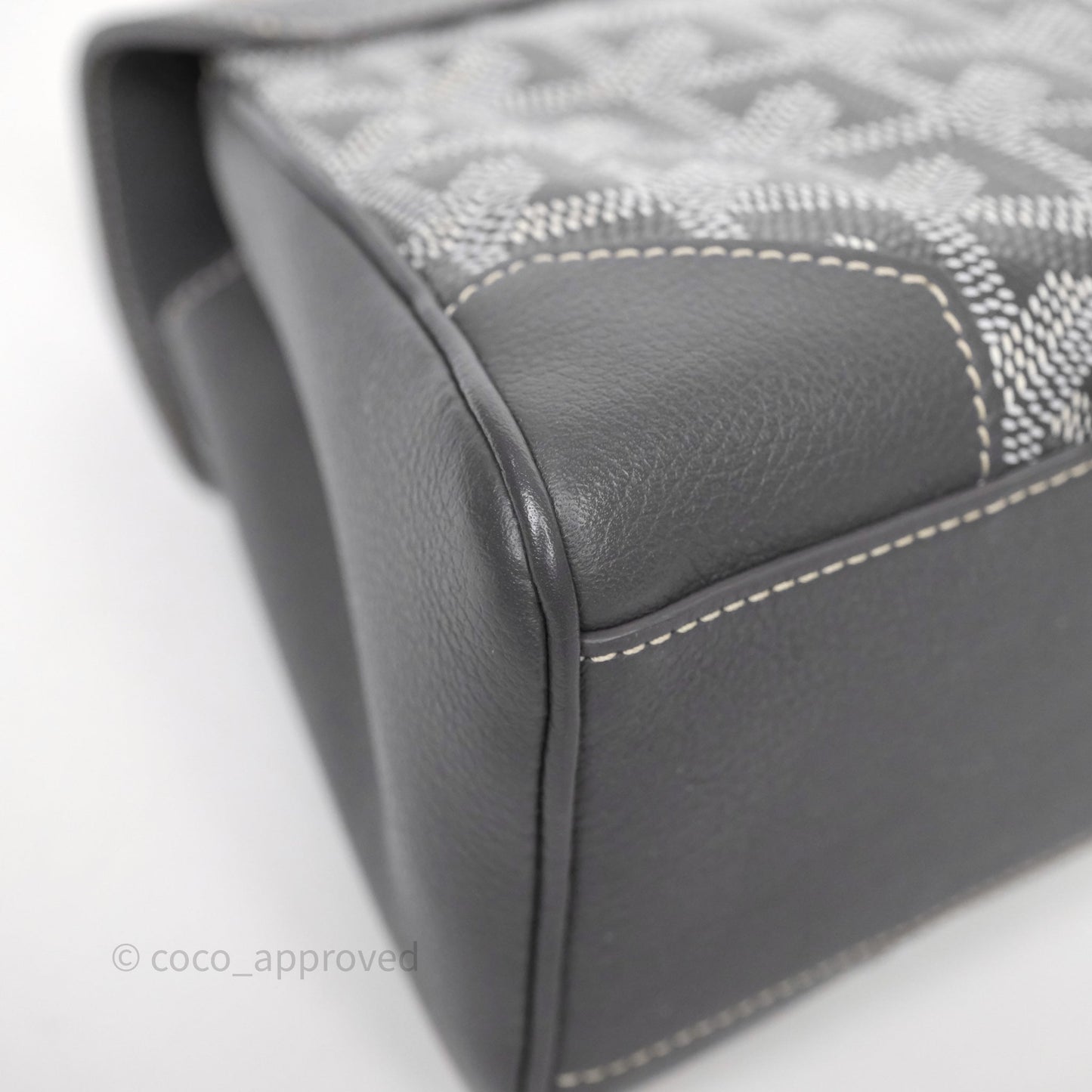 Goyard Saïgon Mini Bag Chevroches Calfskin Grey Silver Hardware