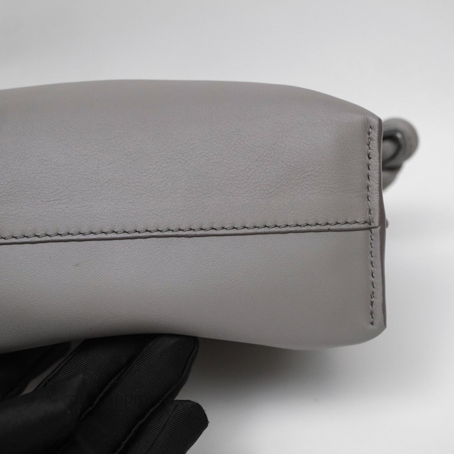 Loewe Mini Flamenco Clutch Nappa Calfskin Grey