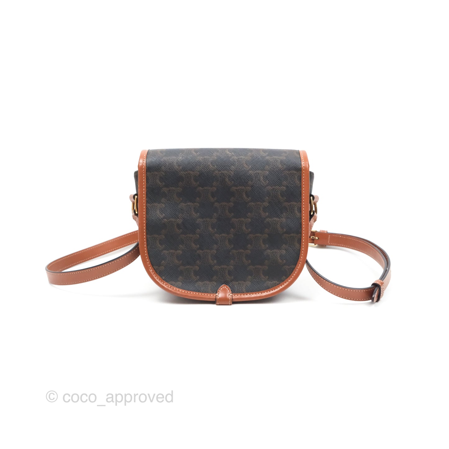 Celine Medium Folco Bag Triomphe Canvas Tan