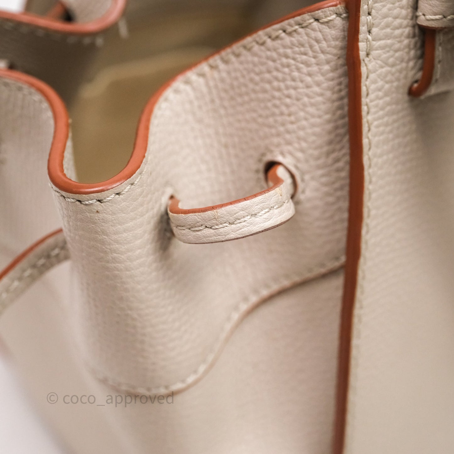 Loewe Mini Hammock Drawstring Light Ghost Calfskin