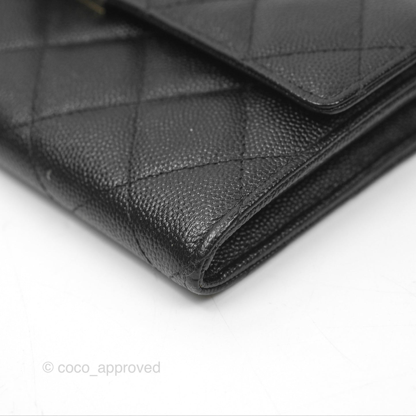 Chanel Golden Class Black Caviar Wallet Gold Hardware