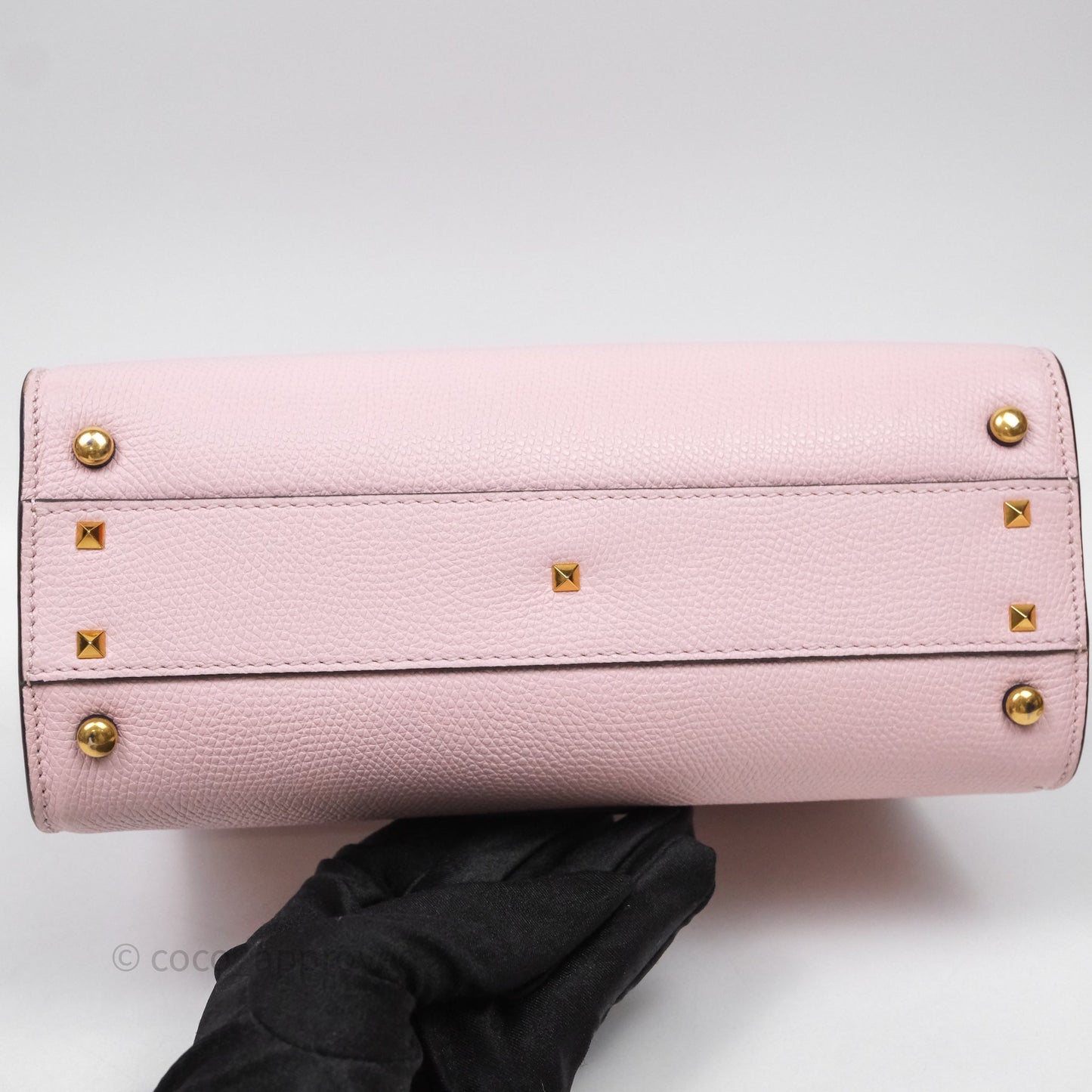 Valentino Garavani Small Vsling Grainy Calfskin Bag Light Pink Aged Gold Hardware