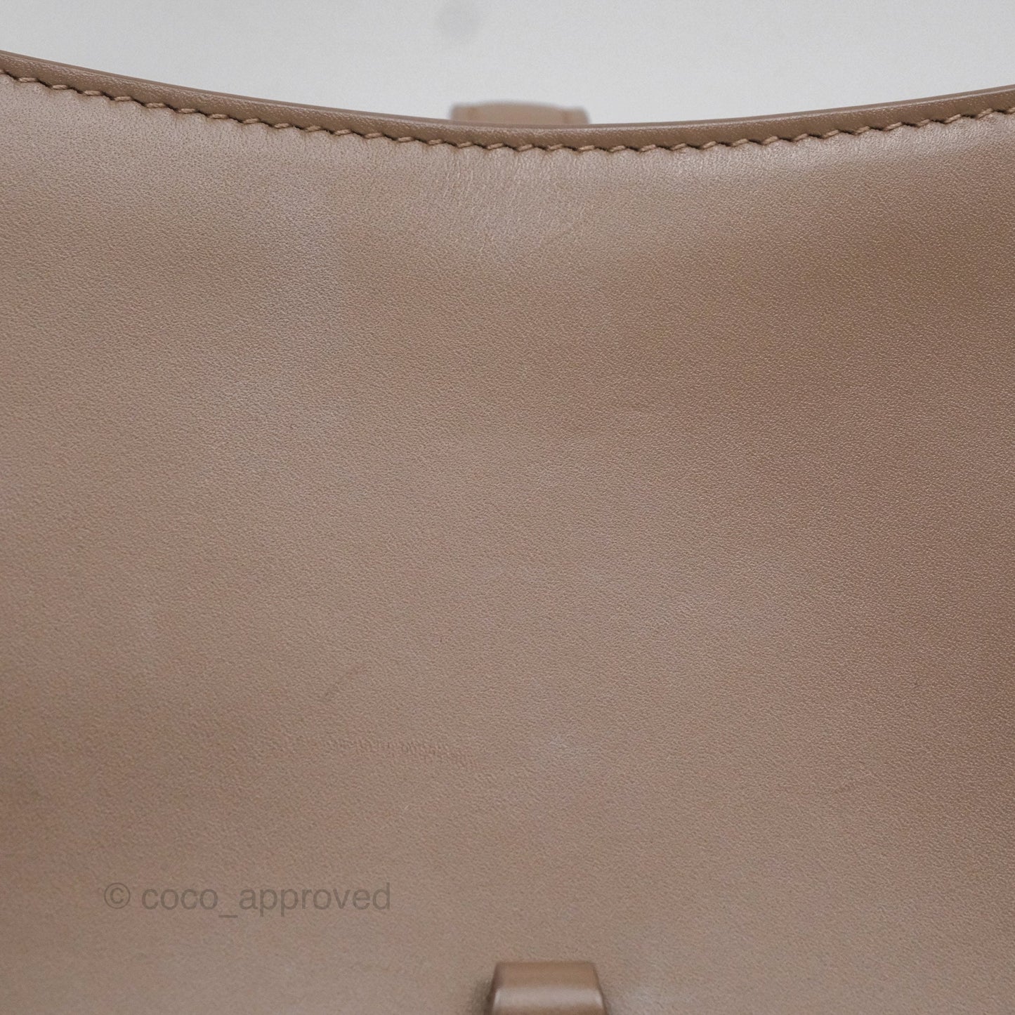 Saint Laurent Le 5 À 7 Taupe Calfskin Bronze Brass Hardware