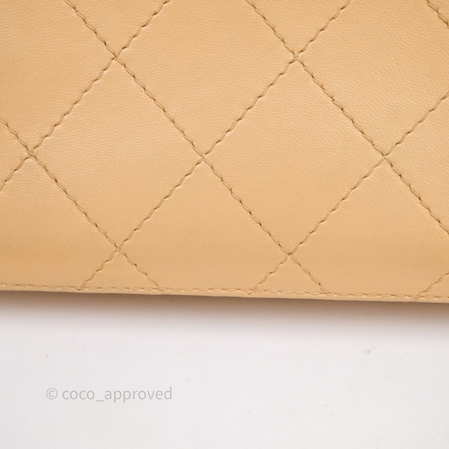 Chanel Vintage Quilted Kelly Shoulder Bag Beige Silver Hardware