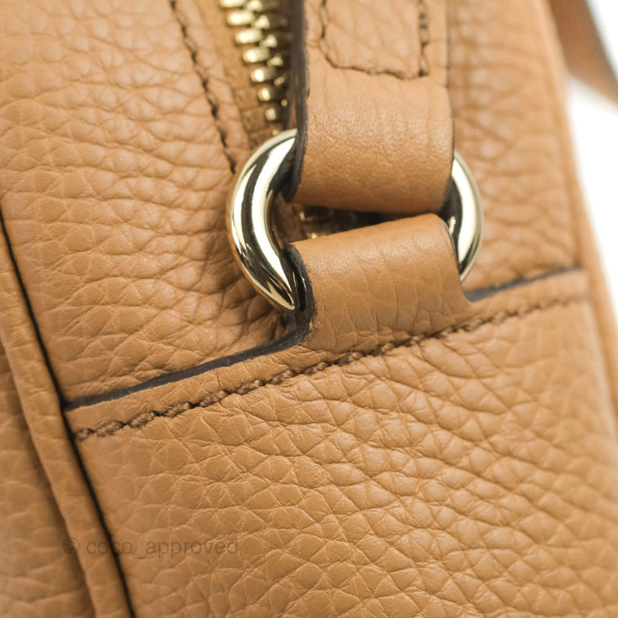 Gucci Pebbled Calfskin Small Soho Disco Bag Beige