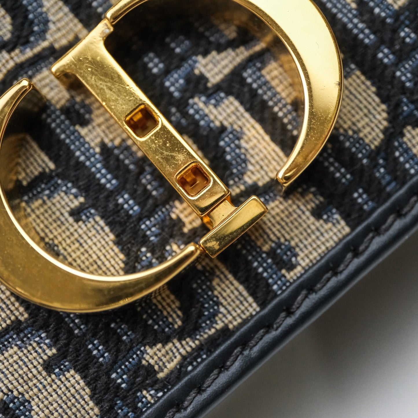 Christian Dior 30 Montaigne Bag Blue Dior Oblique Jacquard