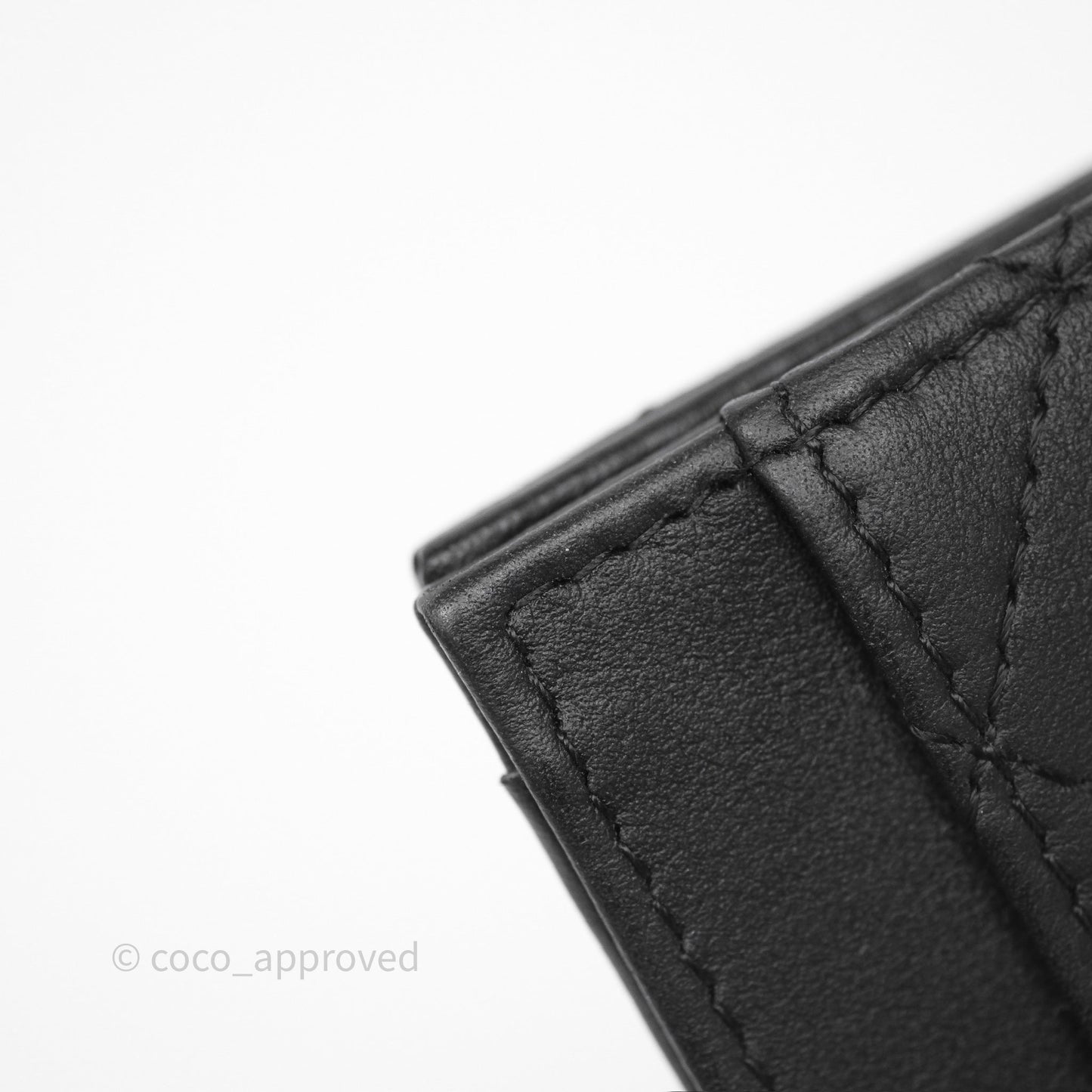 Chanel Card Holder Quilted So Black Calfskin 24P