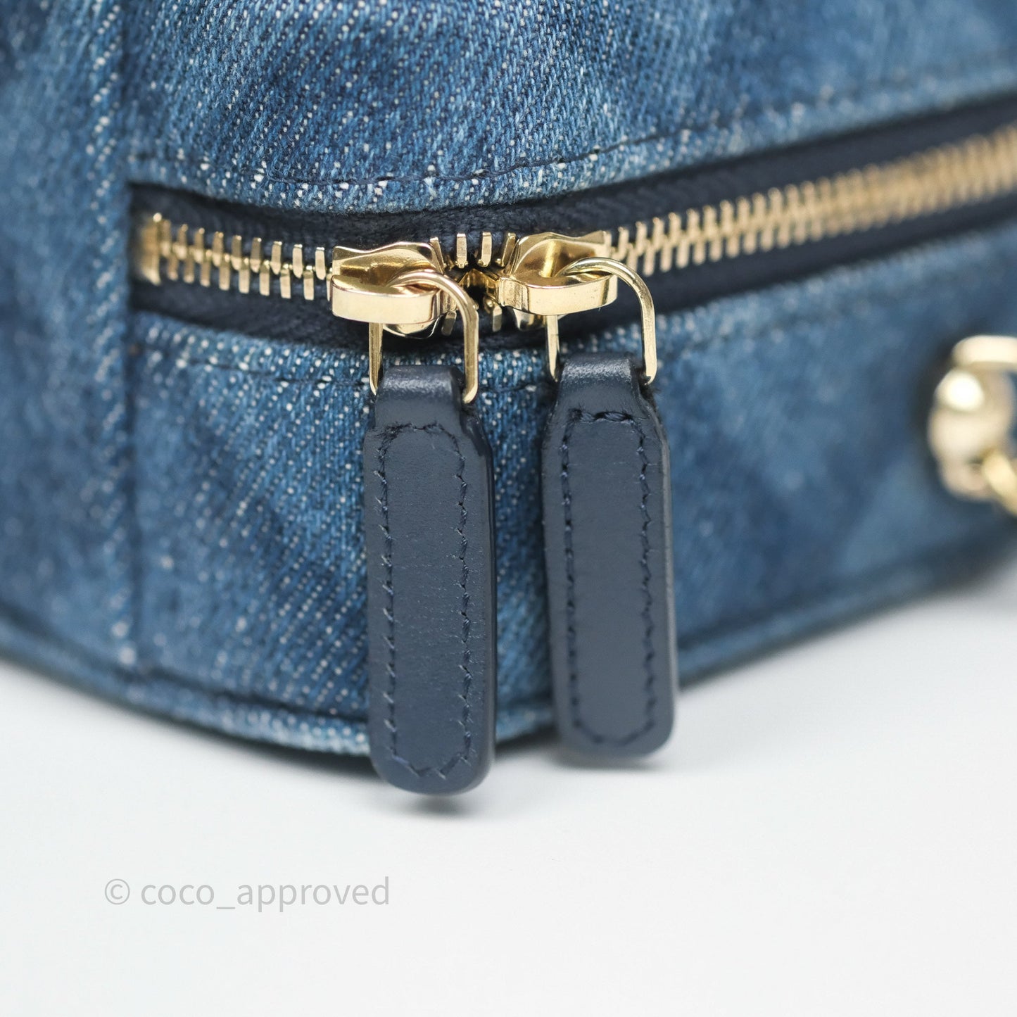 Chanel Camera Bag Quilted Denim Gold Hardware