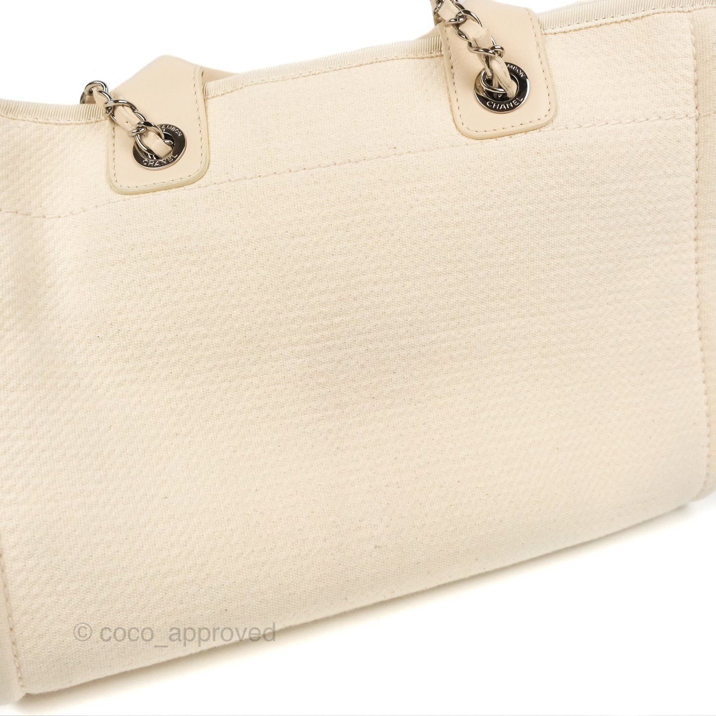 Chanel New Small Deauville Cream Ivory Canvas