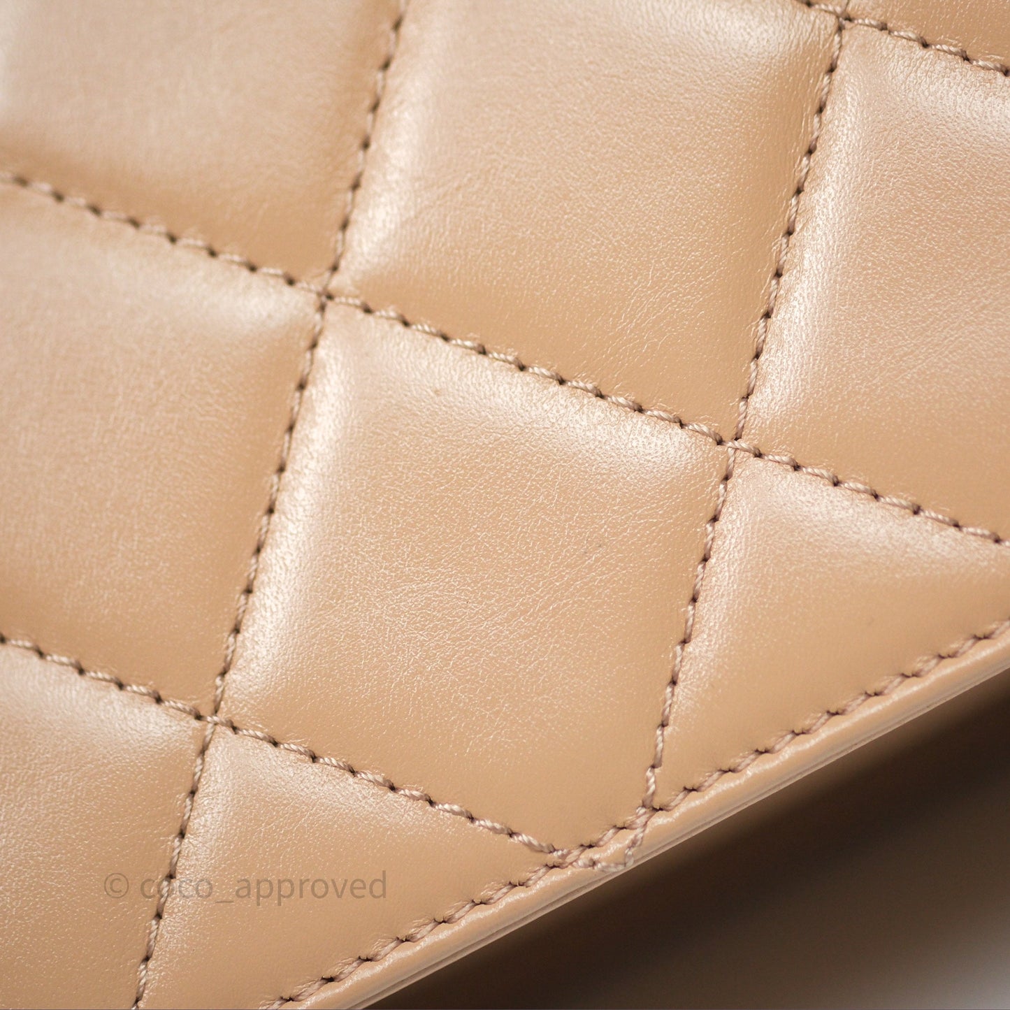 Chanel Quilted Mini Perfect Fit Adjustable Beige Calfskin Gold Hardware