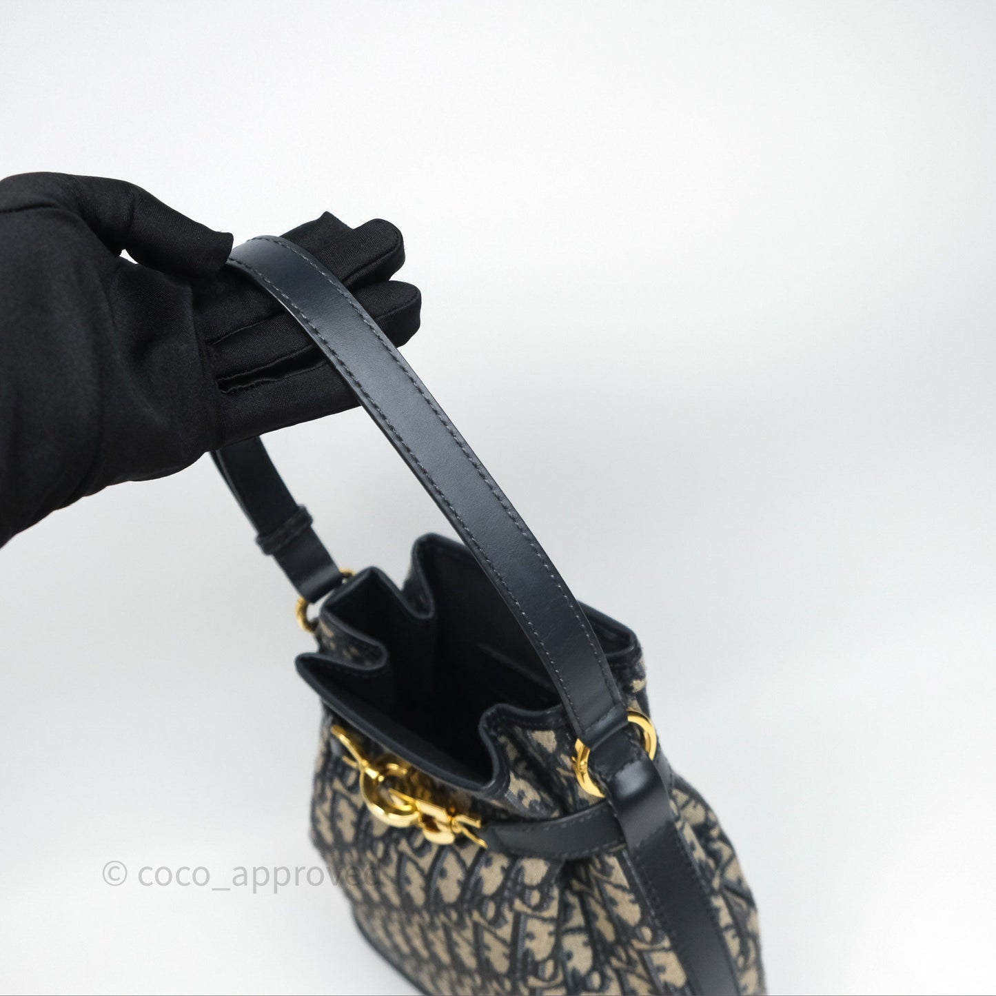 Christian Dior Medium O C'est Dior Bucket Bag Blue Dior Oblique Jacquard