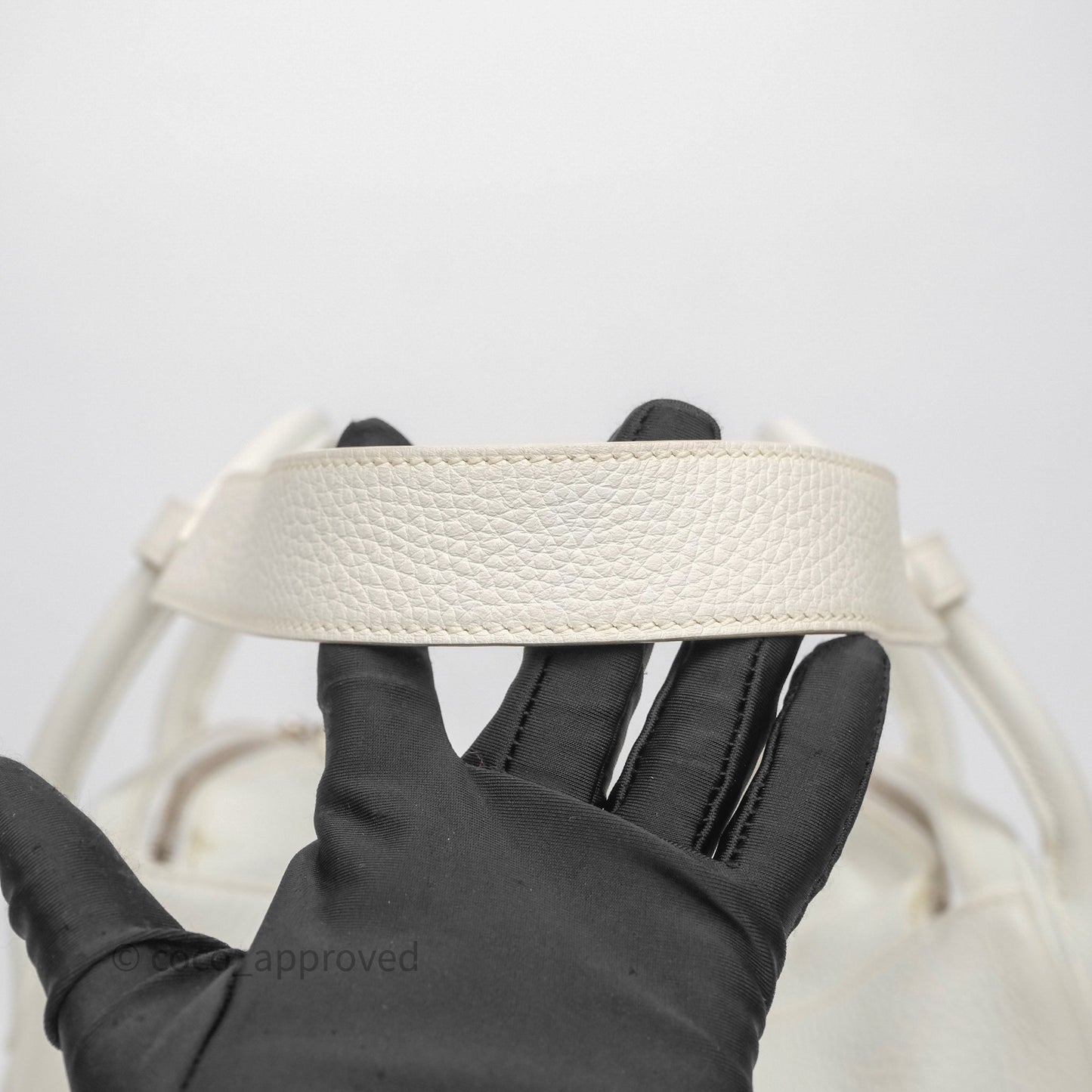 Hermès Lindy 30 White Clemence Palladium Hardware