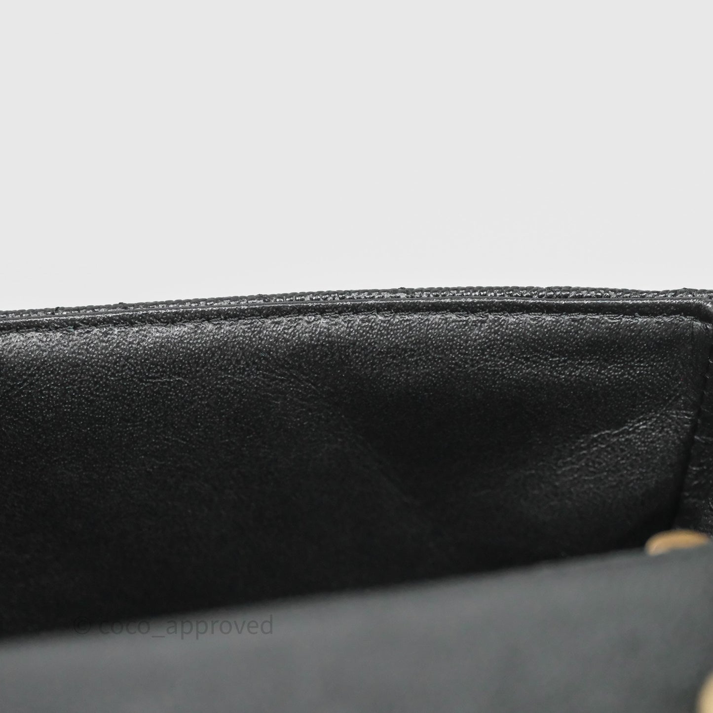 Chanel Quilted Mini Rectangular Black Caviar Gold Hardware