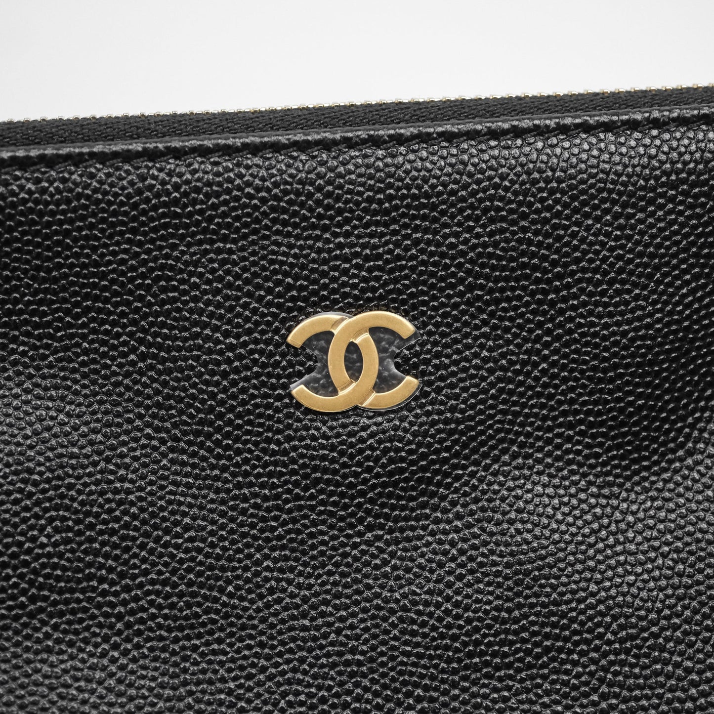 Chanel 25 Medium Black Caviar Aged Gold Hardware