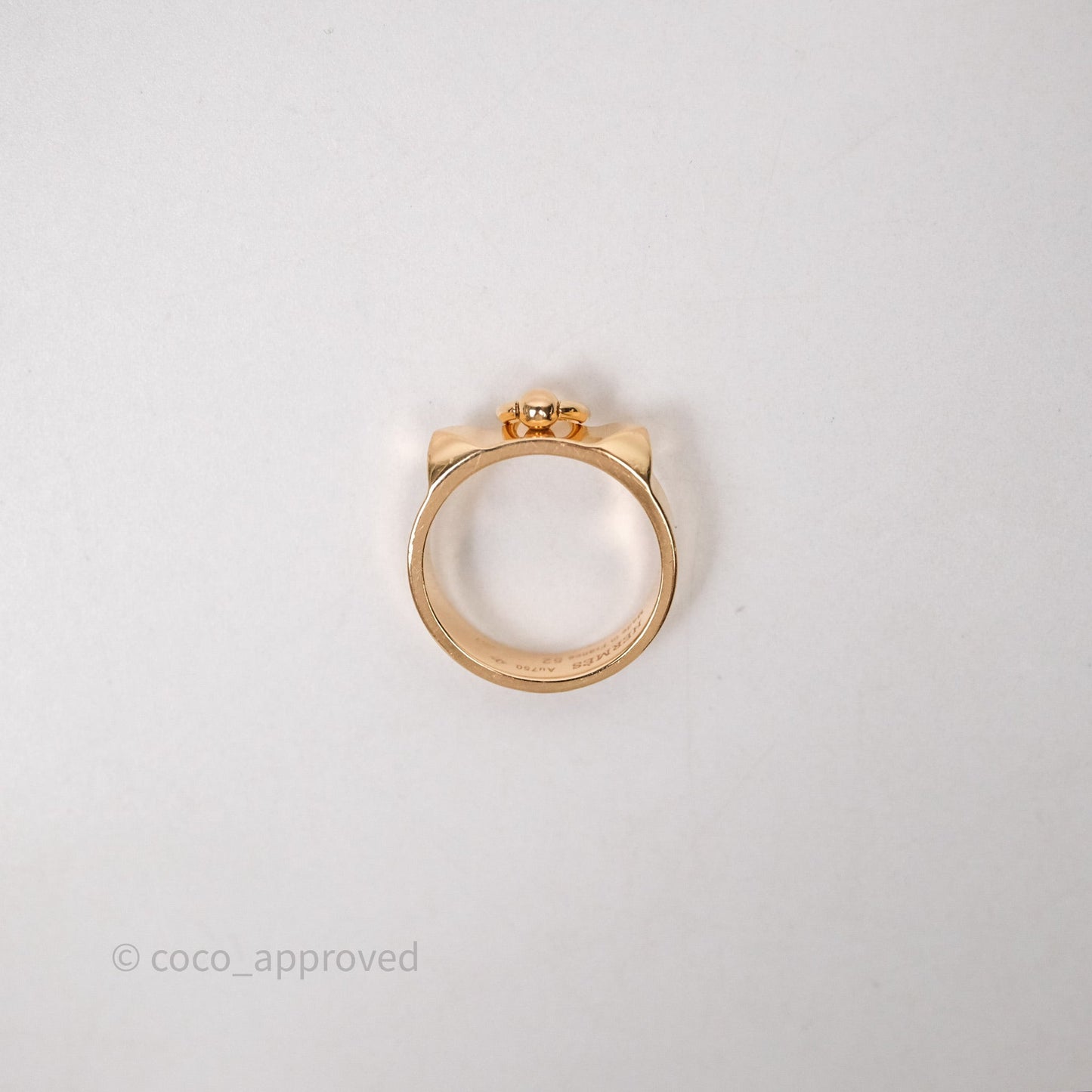 Hermes Collier de Chien Ring PM Rose Gold Size 52