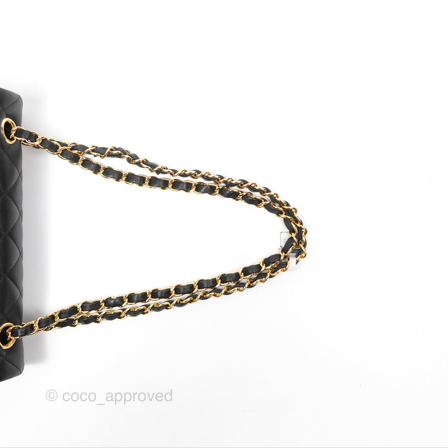 Chanel Small Classic Flap Quilted Black Lambskin Gold Hardware