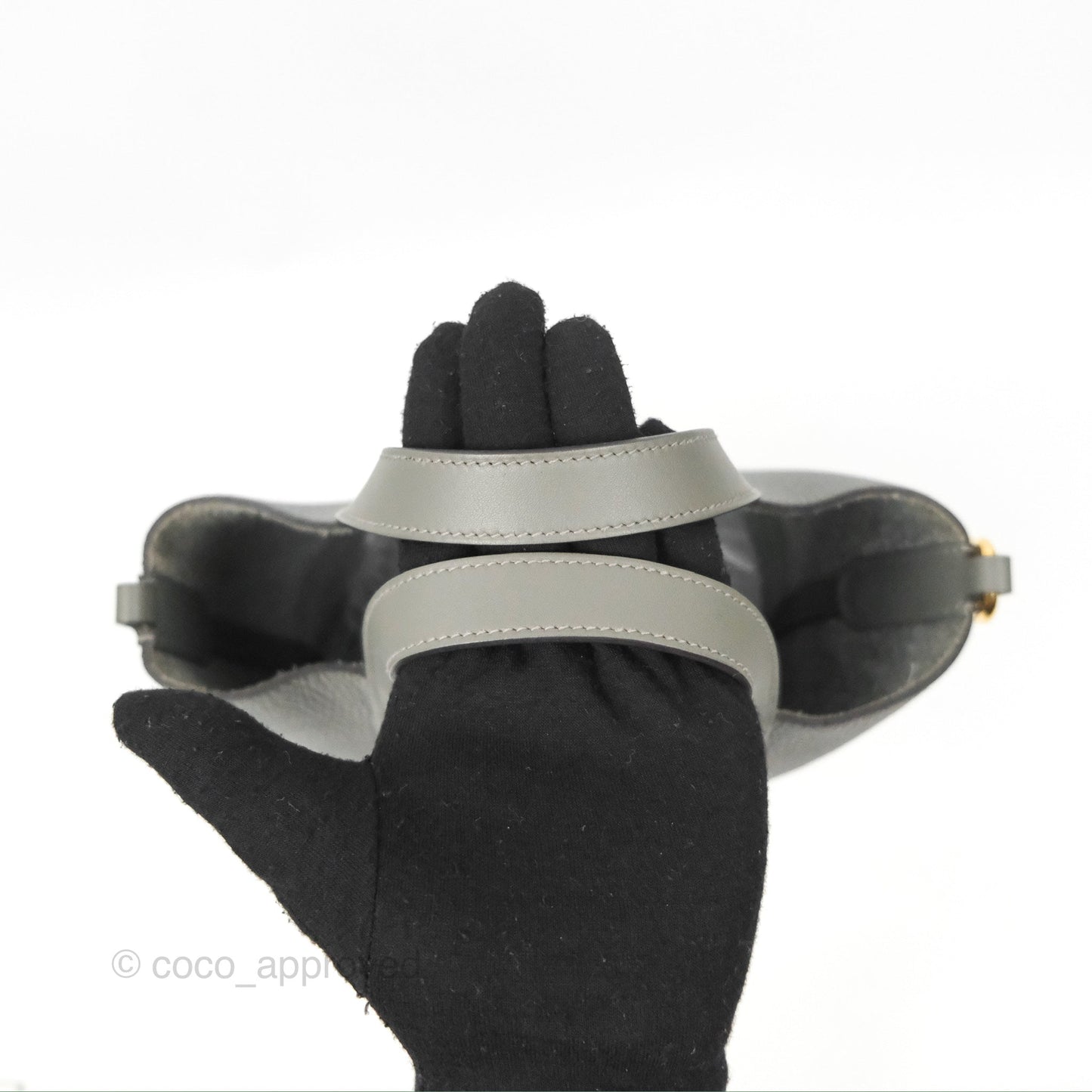 Hermes In-The-Loop 18 Gris Meyer 0L Clemence Gold Hardware