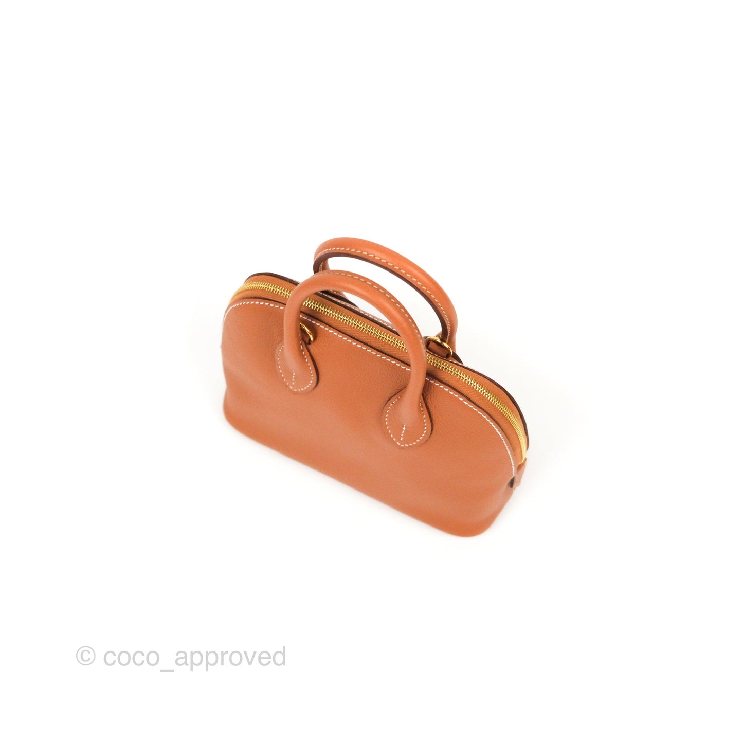 Hermès Bolide Mini 1923 Gold Evercolor Gold Hardware