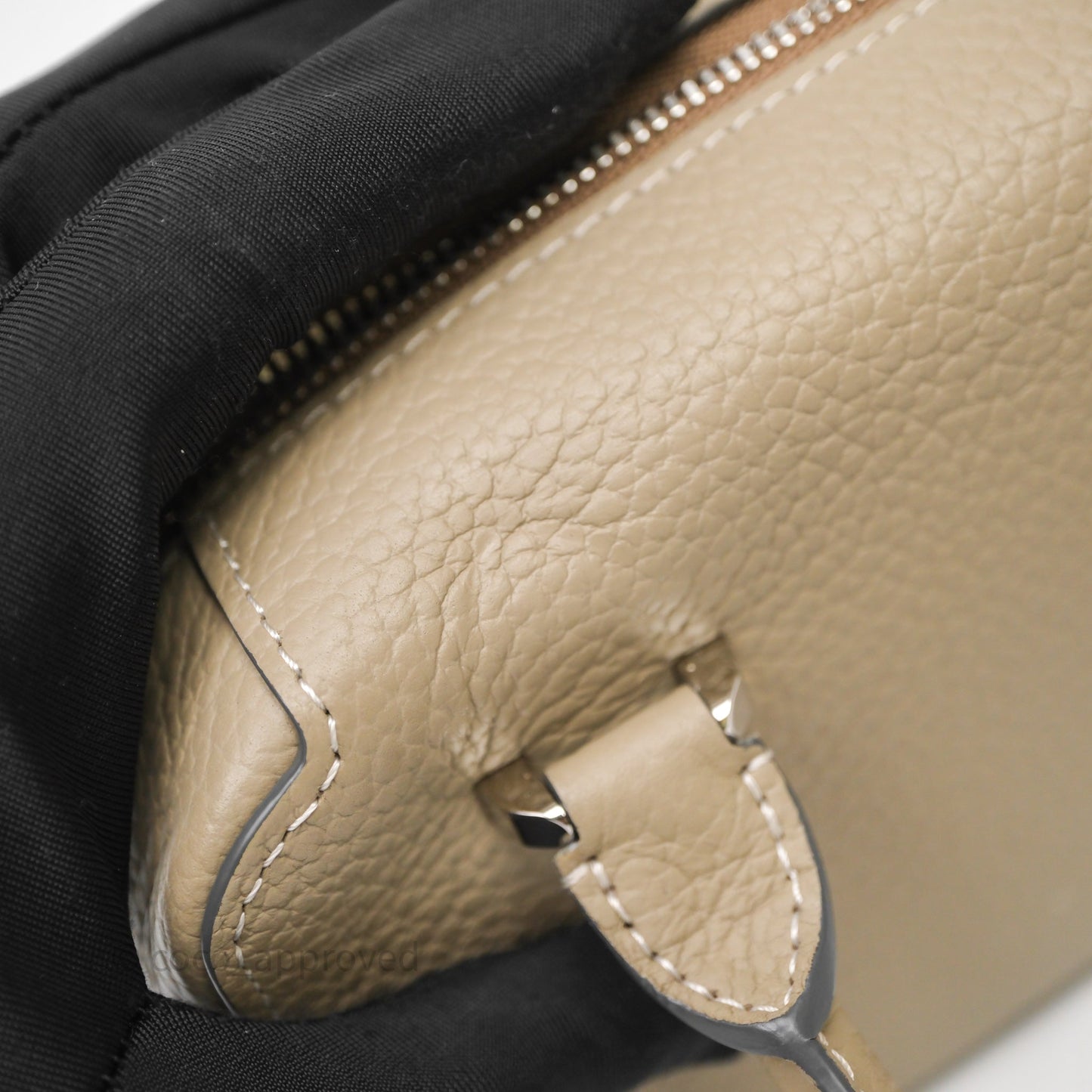 Delvaux Cool Box Nano Ivory Taurillon Soft Grained Calfskin Palladium Hardware