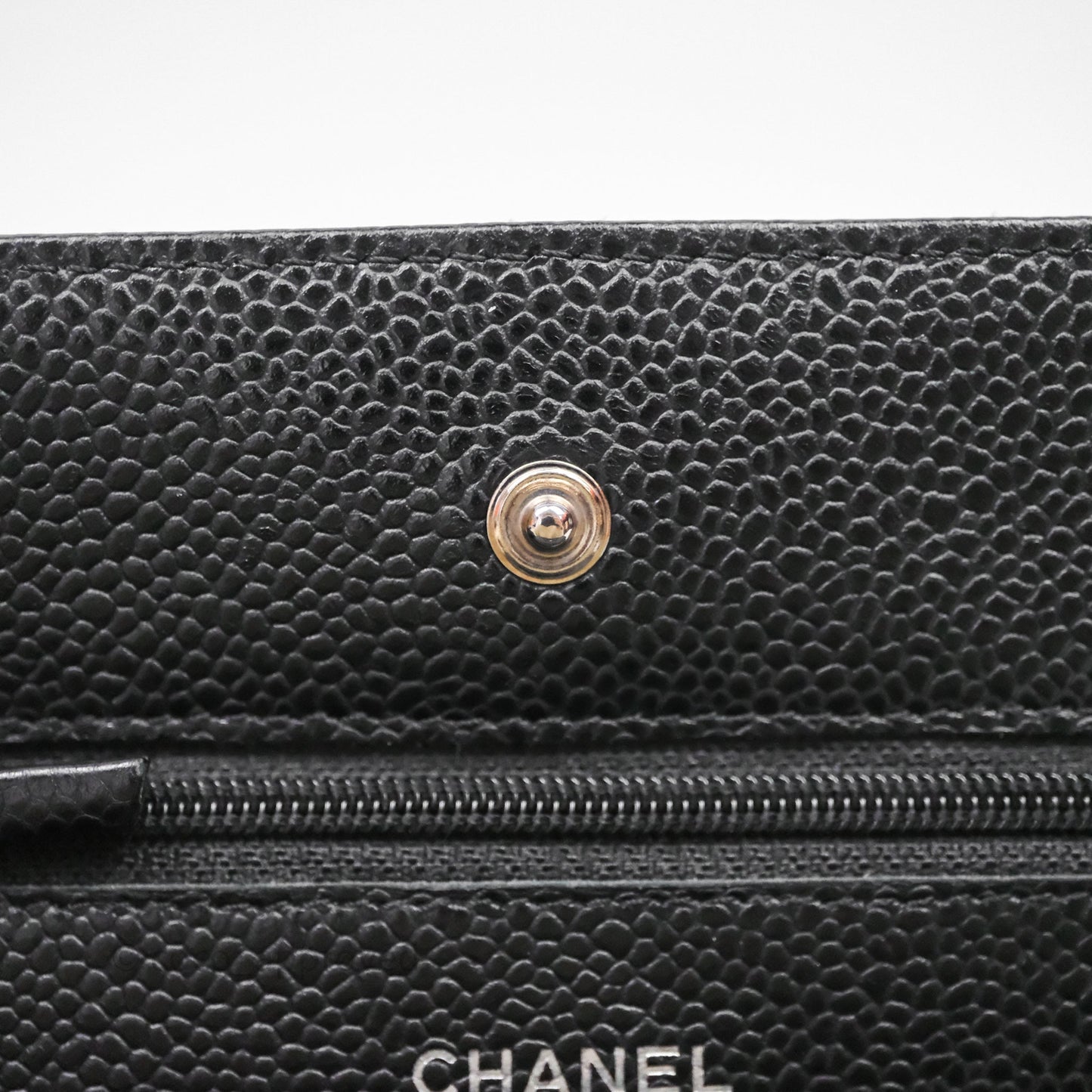 Chanel Quilted Classic WOC Black Caviar Silver Hardware