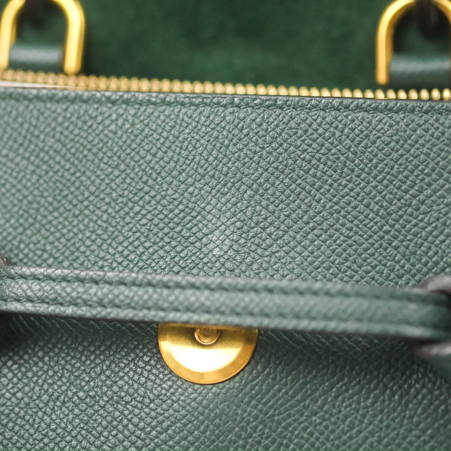 Celine Pico Belt Bag Amazone Green Grained Calfskin Gold Hardware